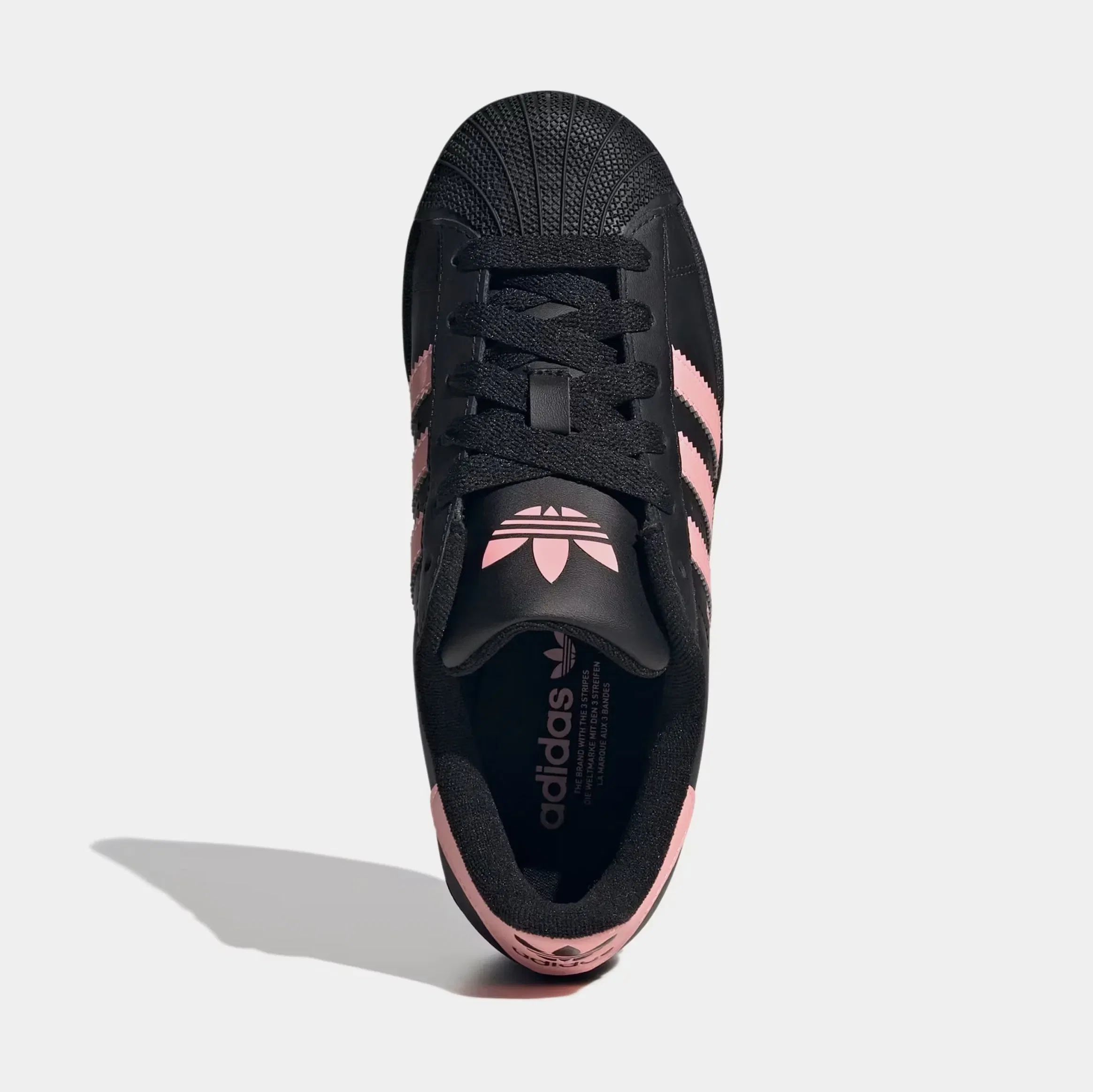 adidas Superstar II Grade School Lifestyle Shoes (Black/Pink/Black)