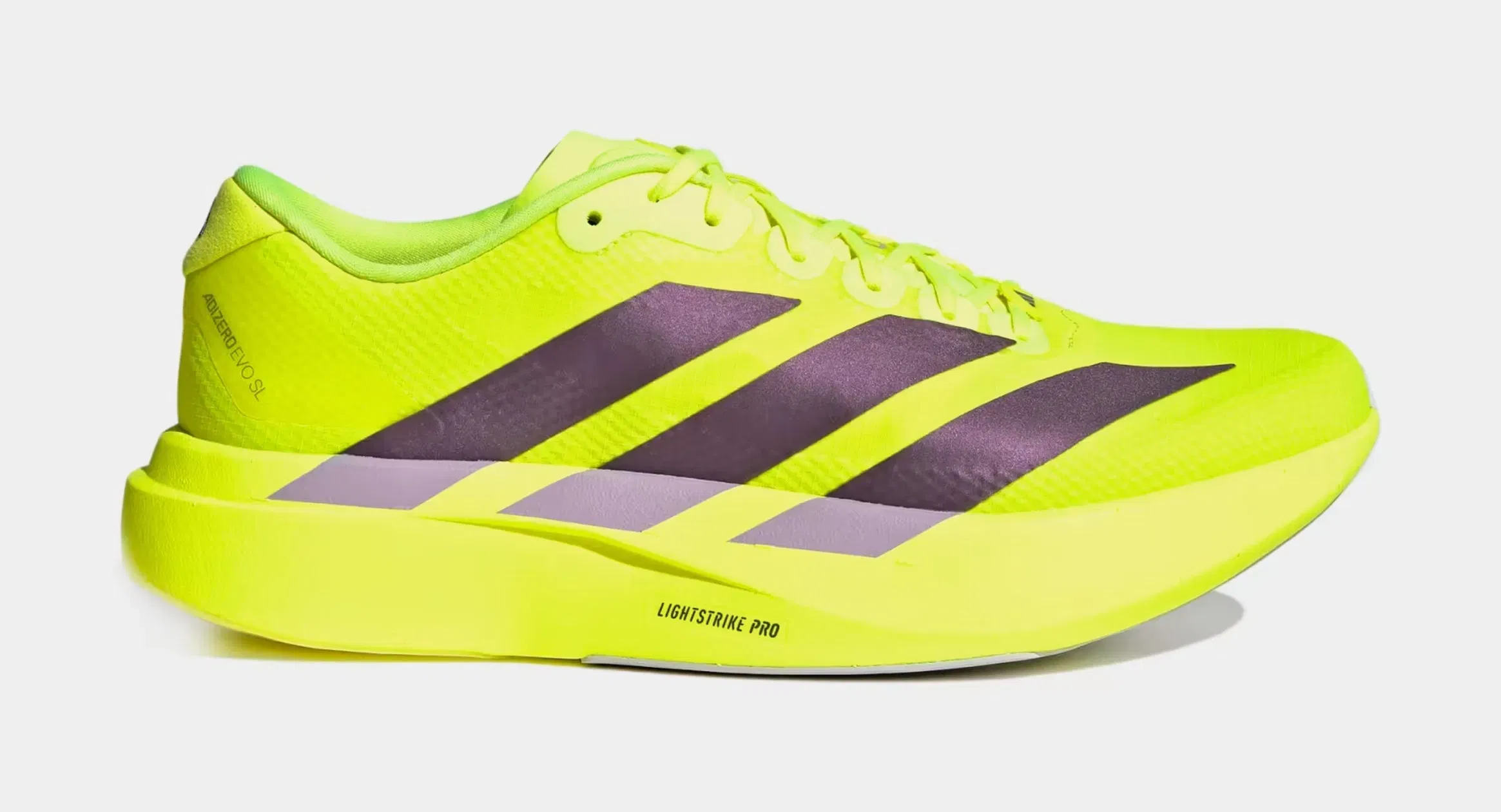 adidas Evo SL Mens Running Shoes (Solar Yellow/Aurora Plum/Powder Plum)