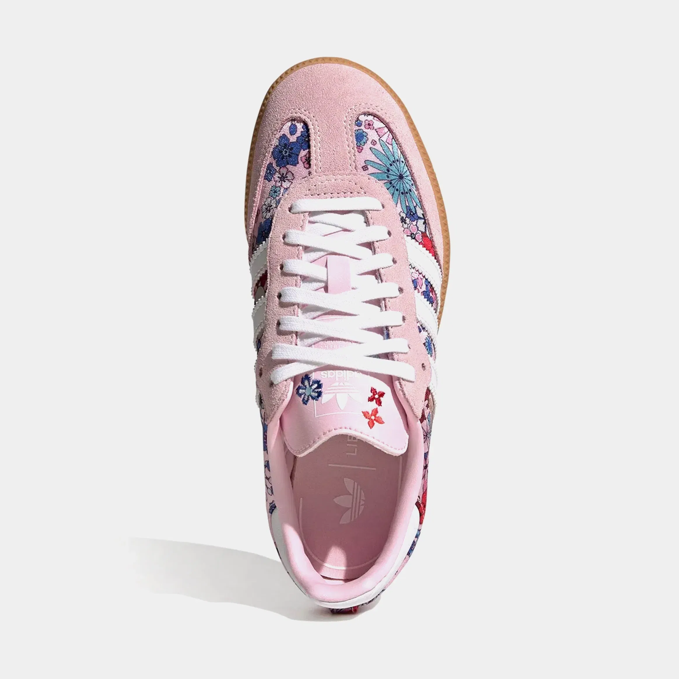 adidas Samba OG Liberty London Clear Pink Floral Grade School Lifestyle Shoes (Clear Pink/White/Gum 3)