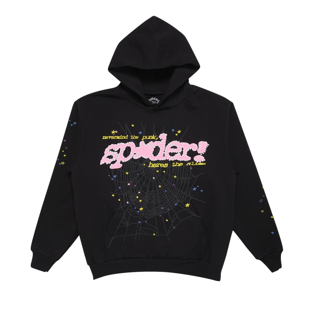 Sp5der P*nk V2 Hoodie Black