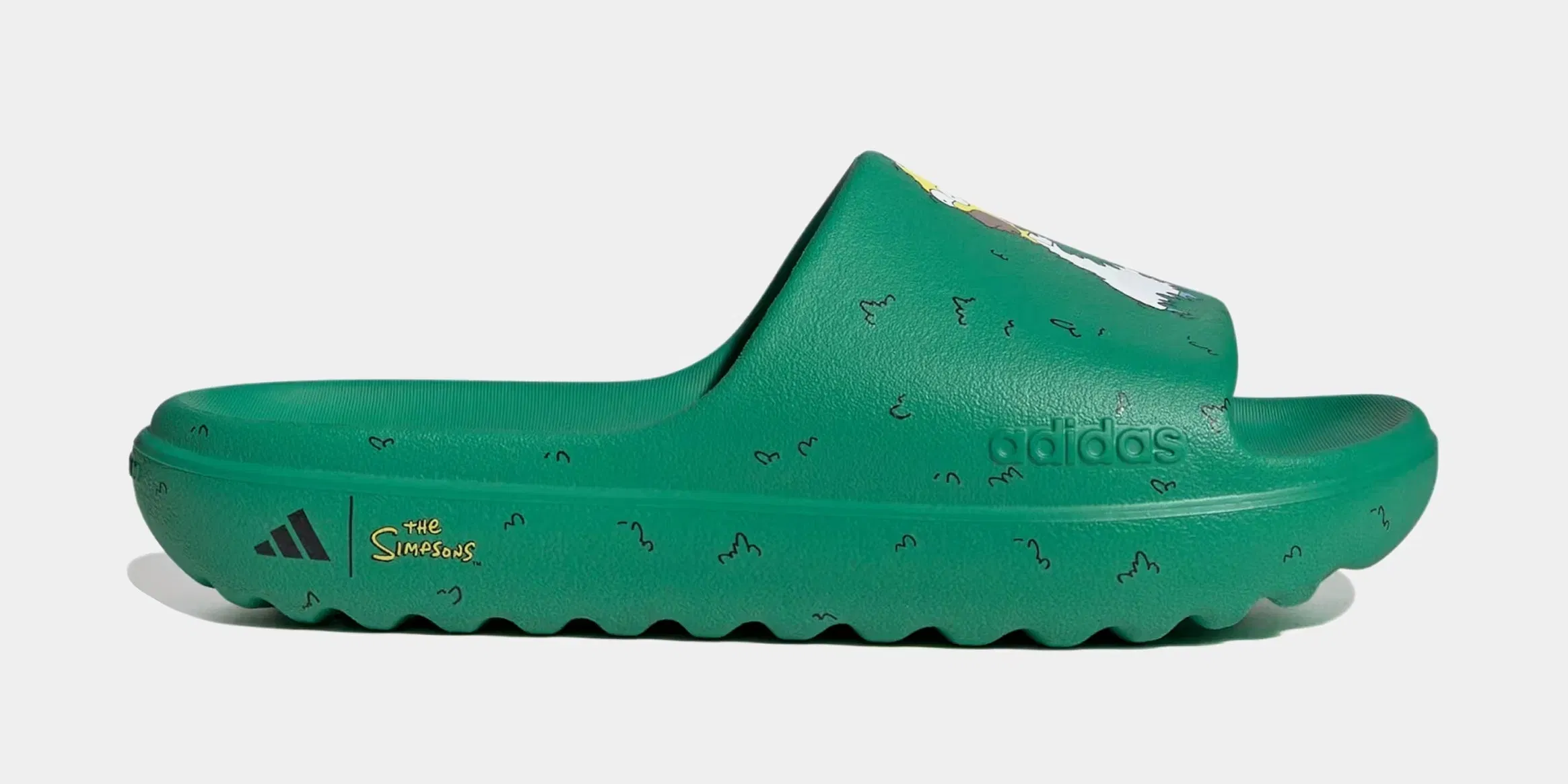 adidas The Simpsons Adilette Lumia Slide Mens Sandals (Court Green/Core Black/Cloud White)