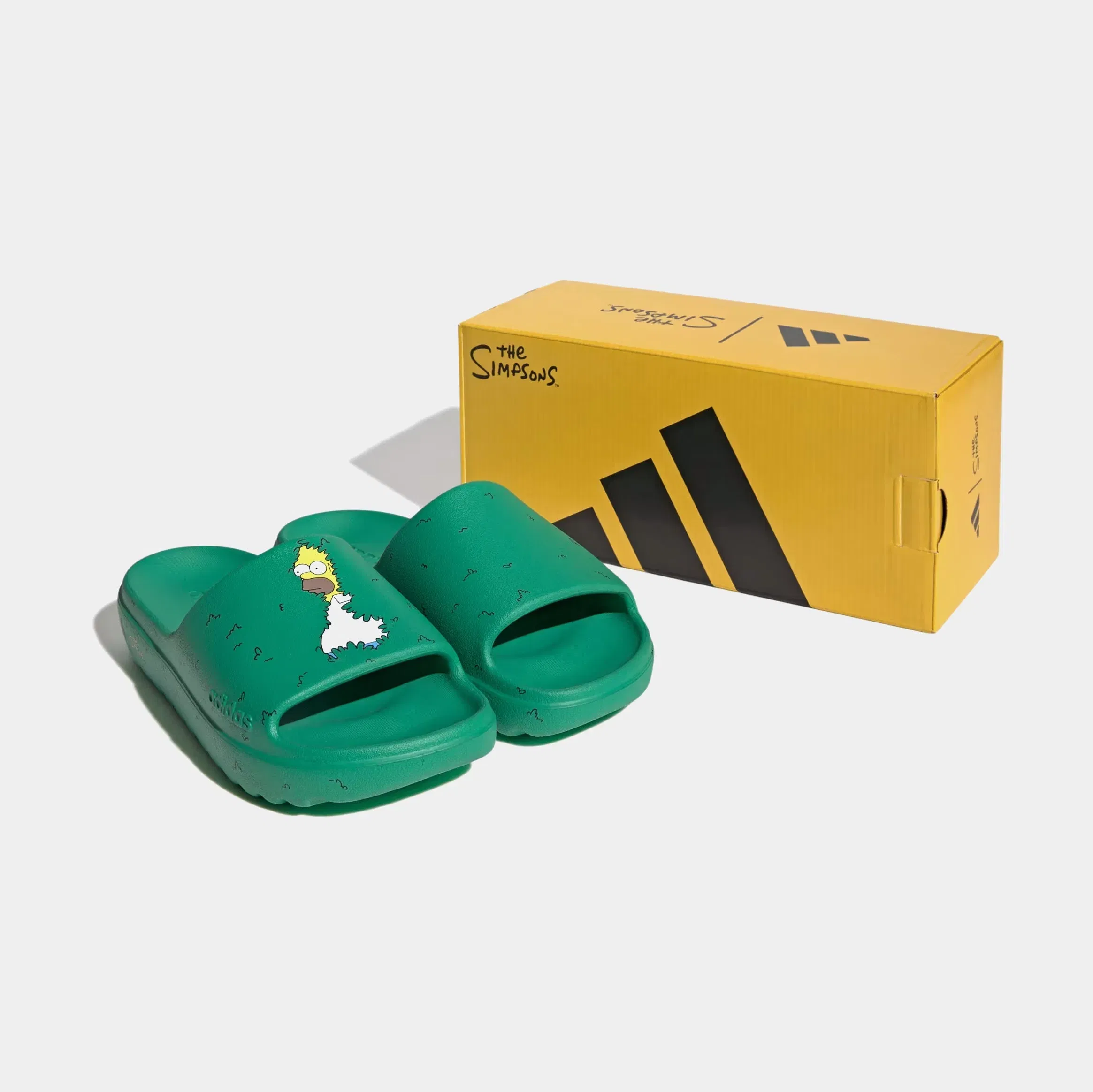 adidas The Simpsons Adilette Lumia Slide Mens Sandals (Court Green/Core Black/Cloud White)