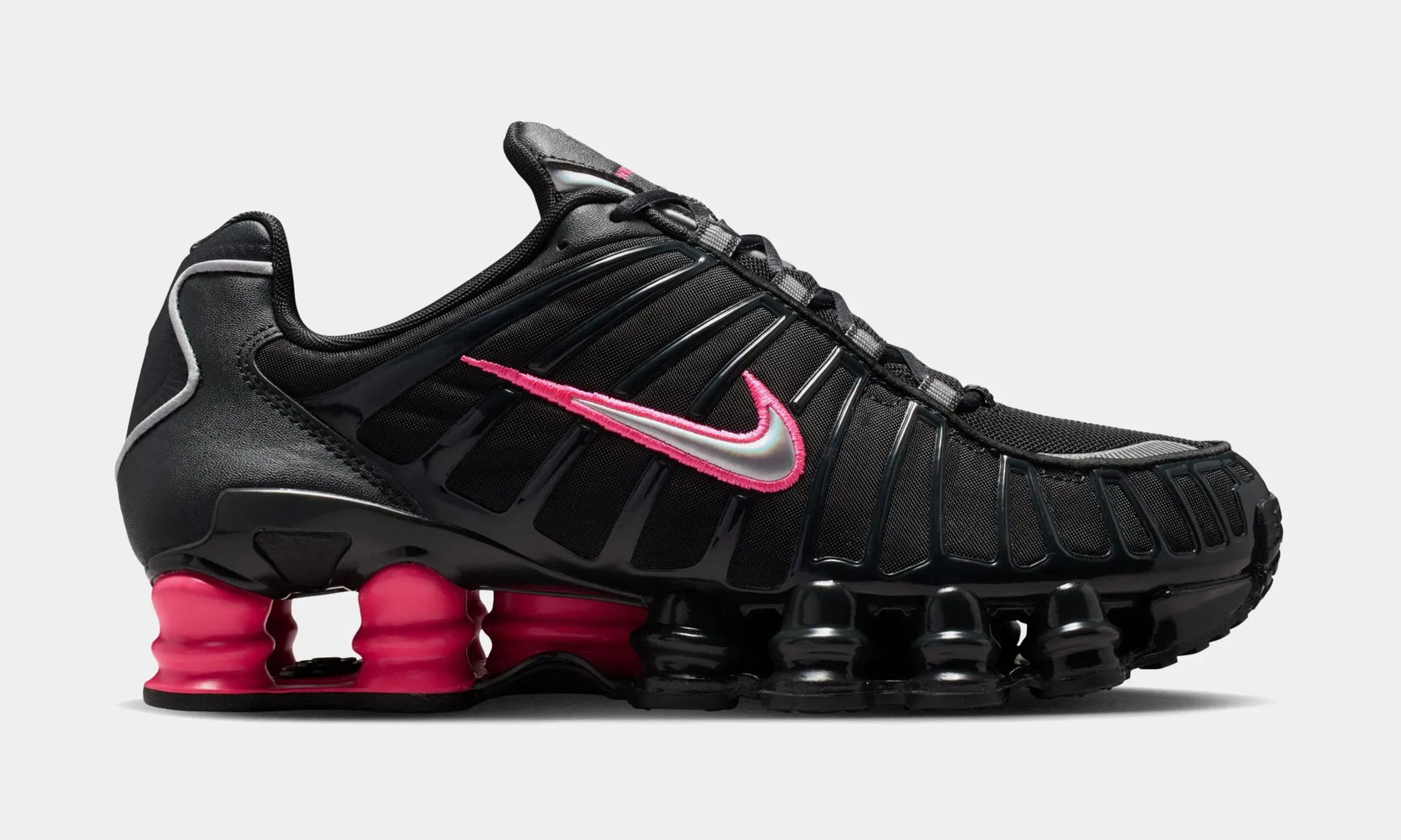 Nike Shox TL Womens Running Shoes (Off Noir/Hyper Pink/Metallic Silver)