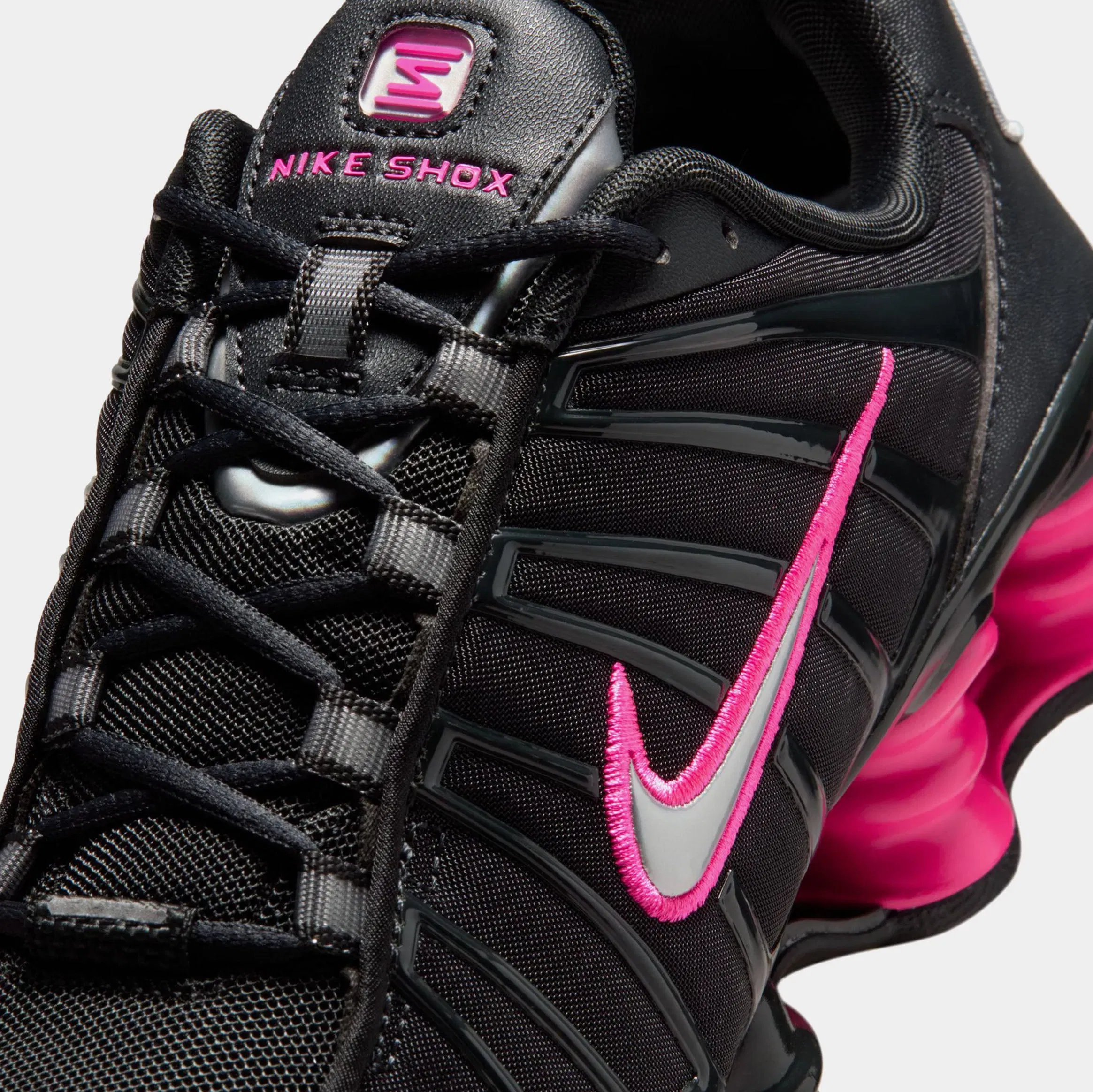 Nike Shox TL Womens Running Shoes (Off Noir/Hyper Pink/Metallic Silver)