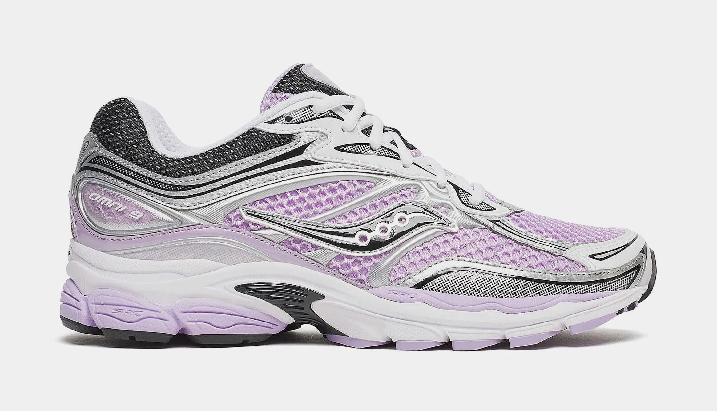 Saucony Progrid Omni 9 Womens Running Shoes (Pink/Silver)