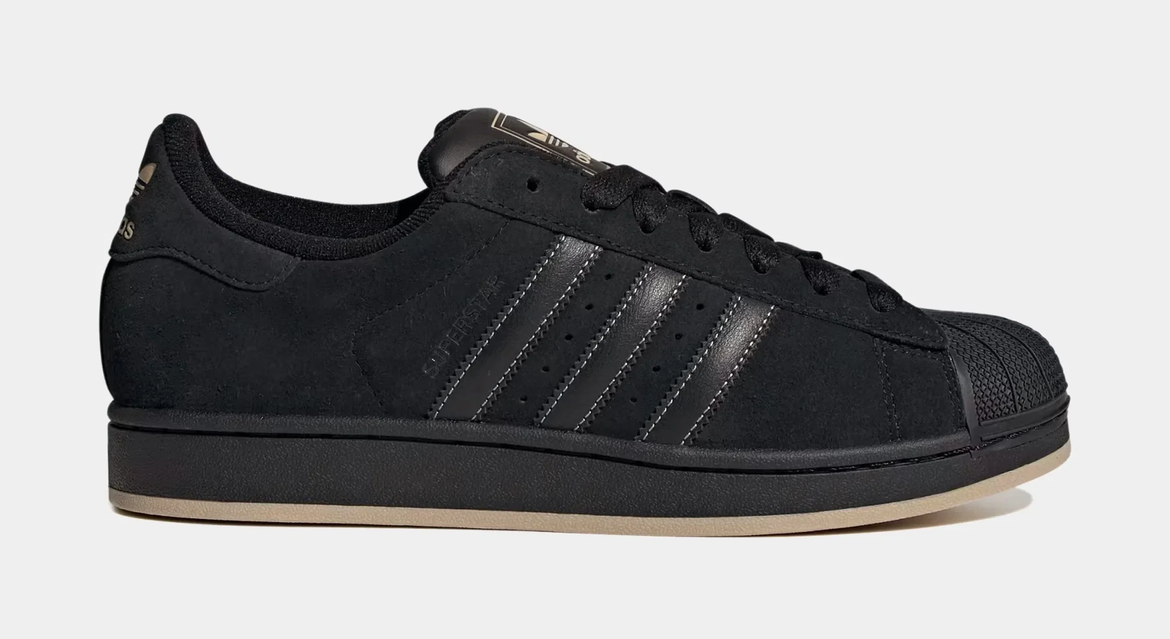 adidas Superstar II Mens Lifestyle Shoes (Core Black/Core Balck/Stone Khaki)