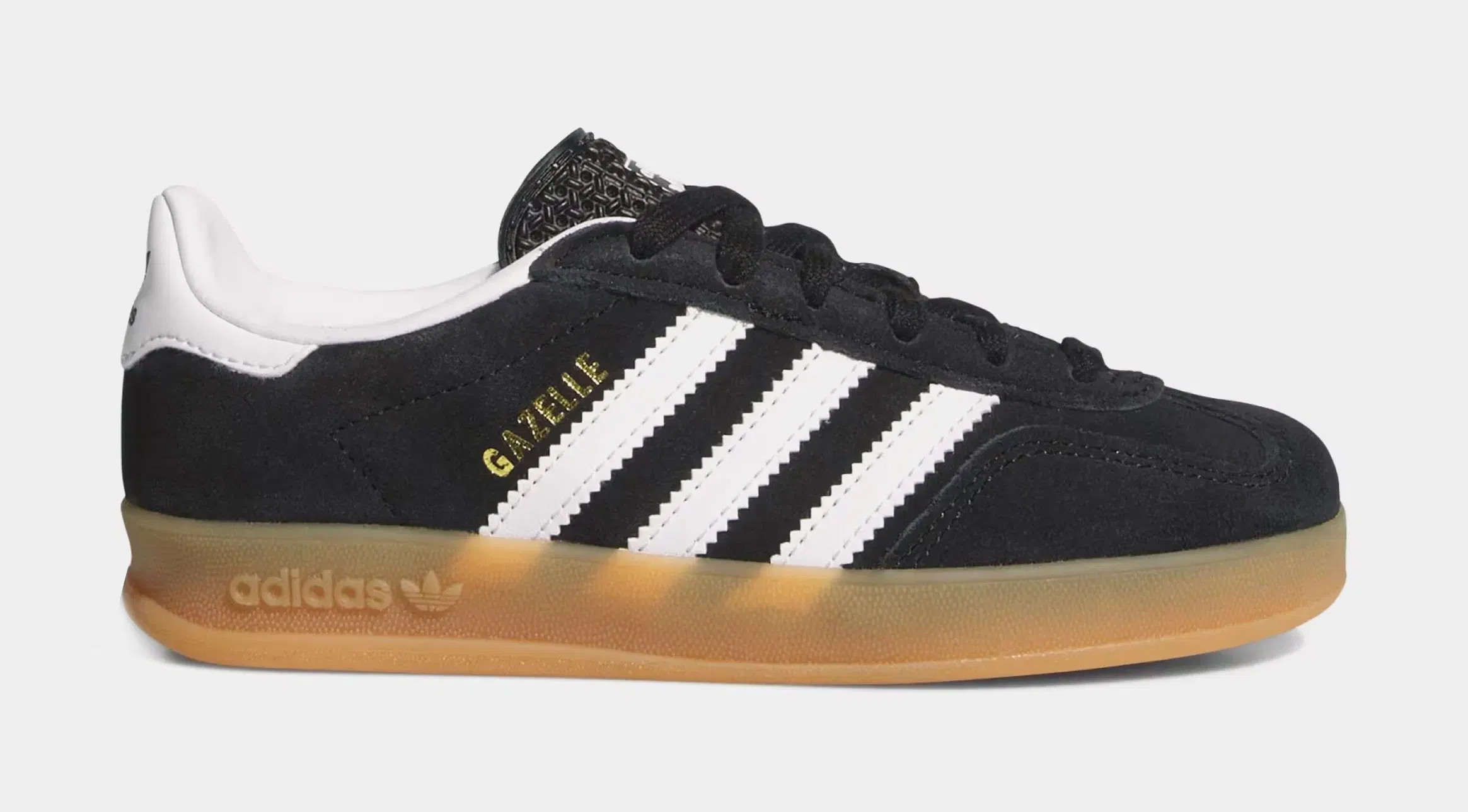 adidas Gazelle Indoor Preschool Lifestyle Shoes (Black/Cloud White/Gum)