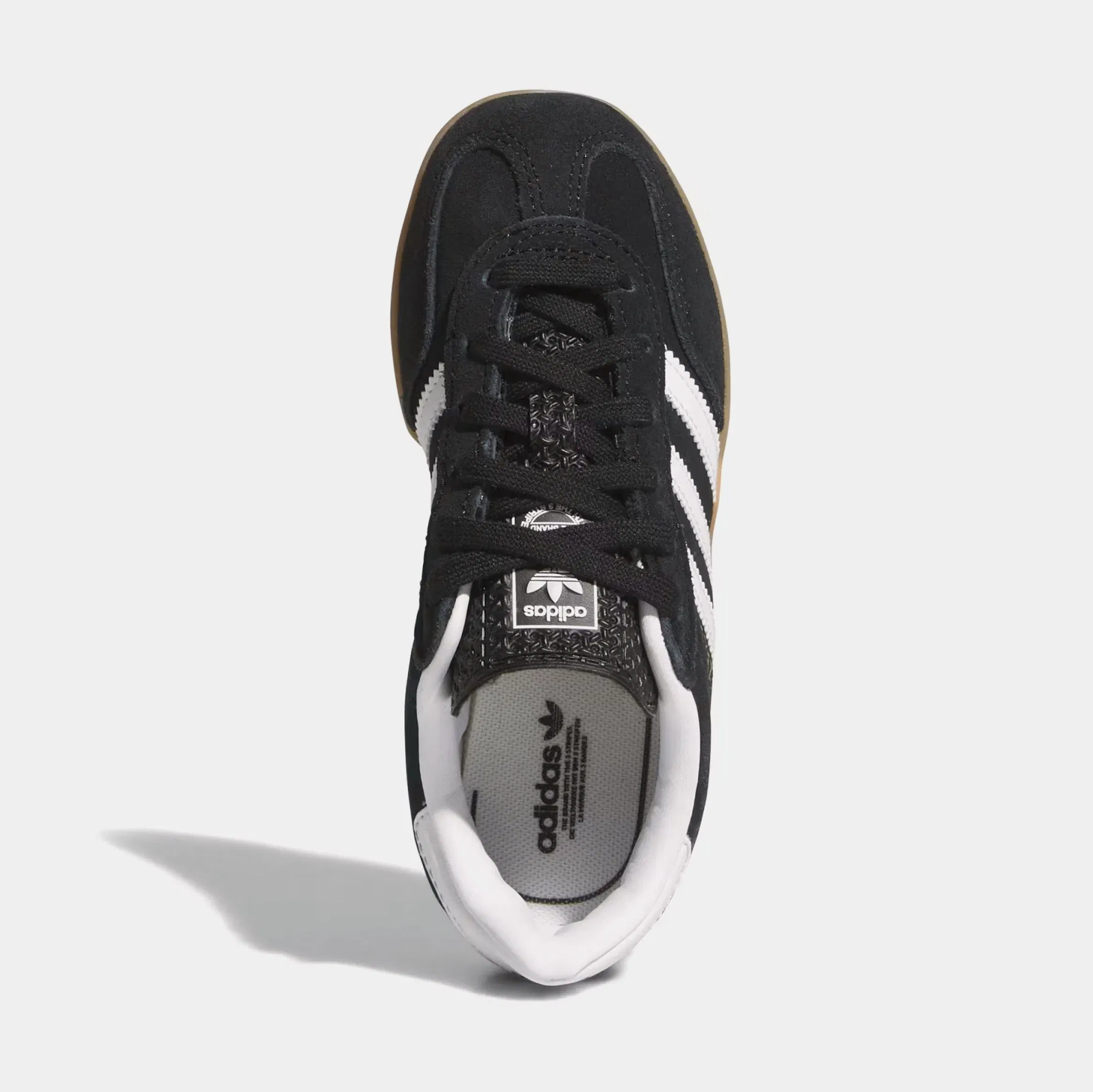 adidas Gazelle Indoor Preschool Lifestyle Shoes (Black/Cloud White/Gum)