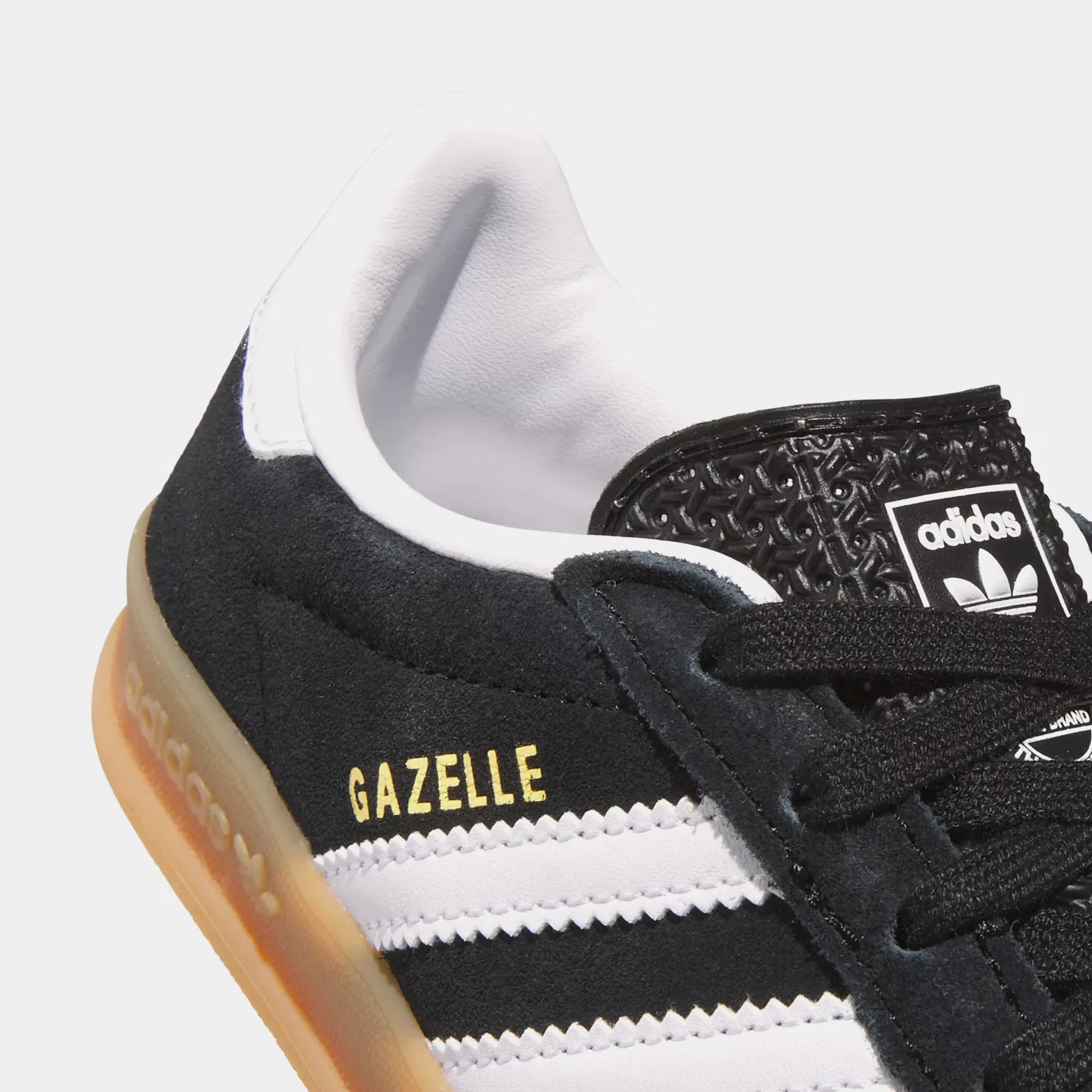 adidas Gazelle Indoor Preschool Lifestyle Shoes (Black/Cloud White/Gum)