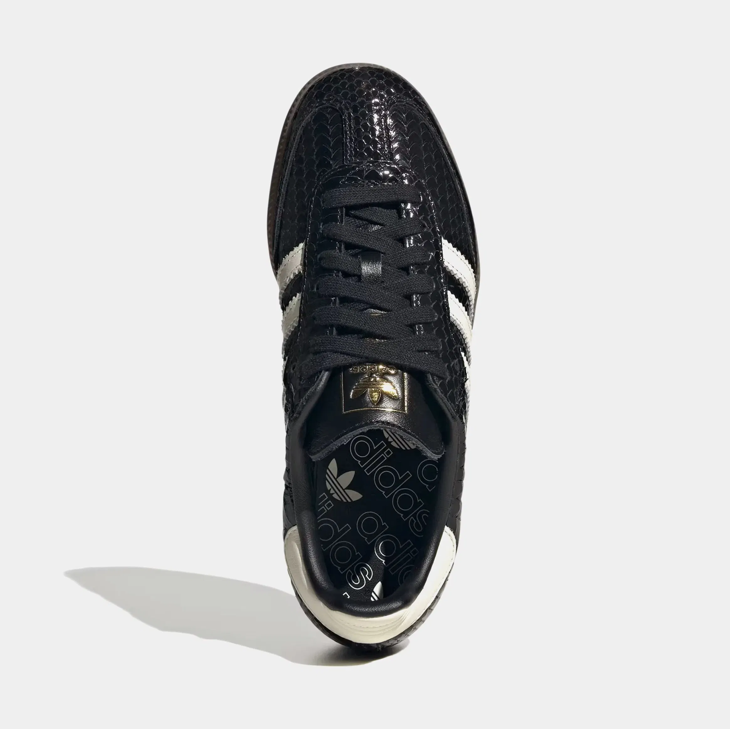 adidas Samba OG Croc Skin Womens Lifestyle Shoes (Core Black/Off White/Gum)