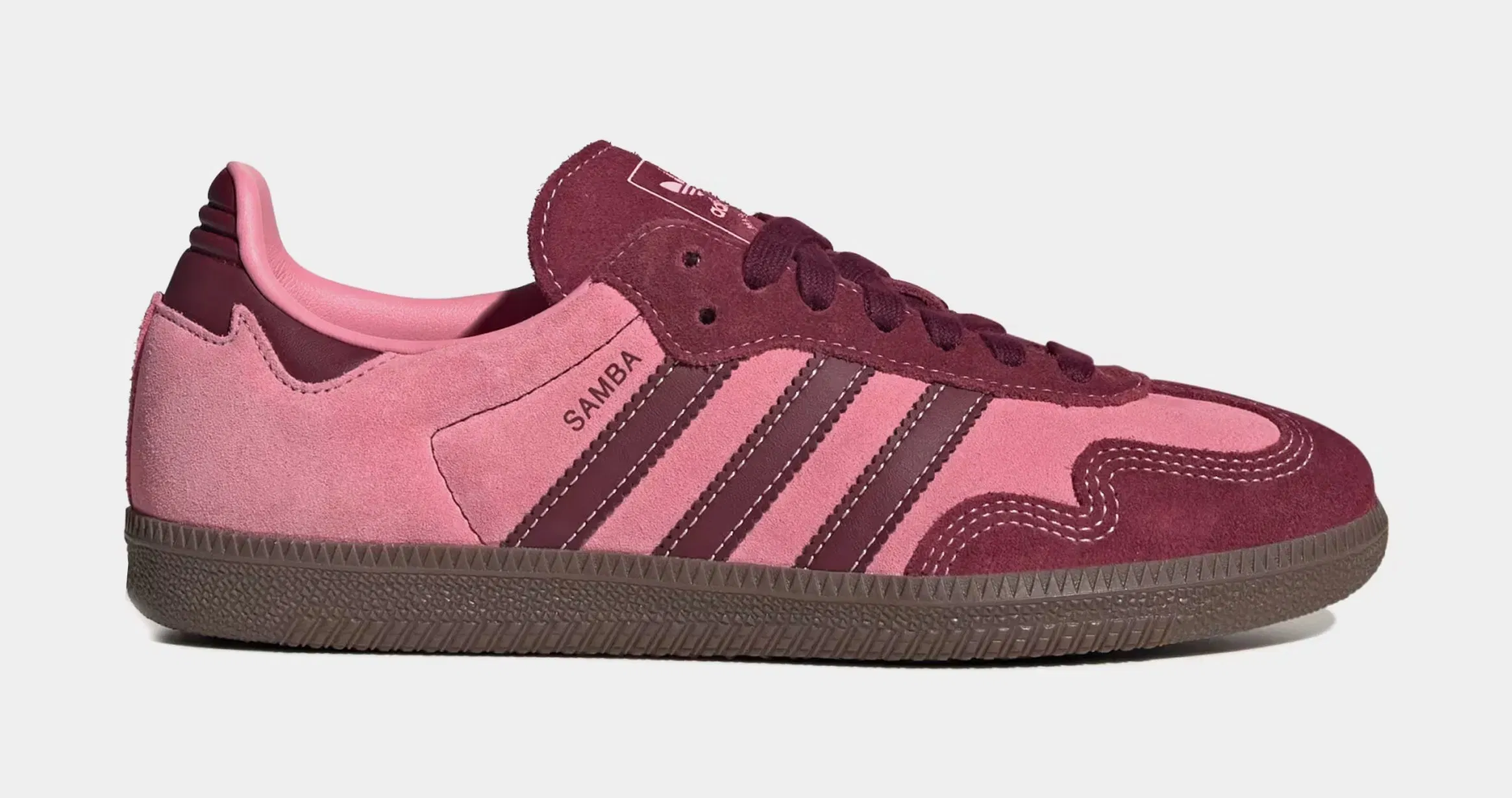 adidas Samba OG Valentines Day Suede Womens Lifestyle Shoes (Pink Spark/Shadow Red/Gum)