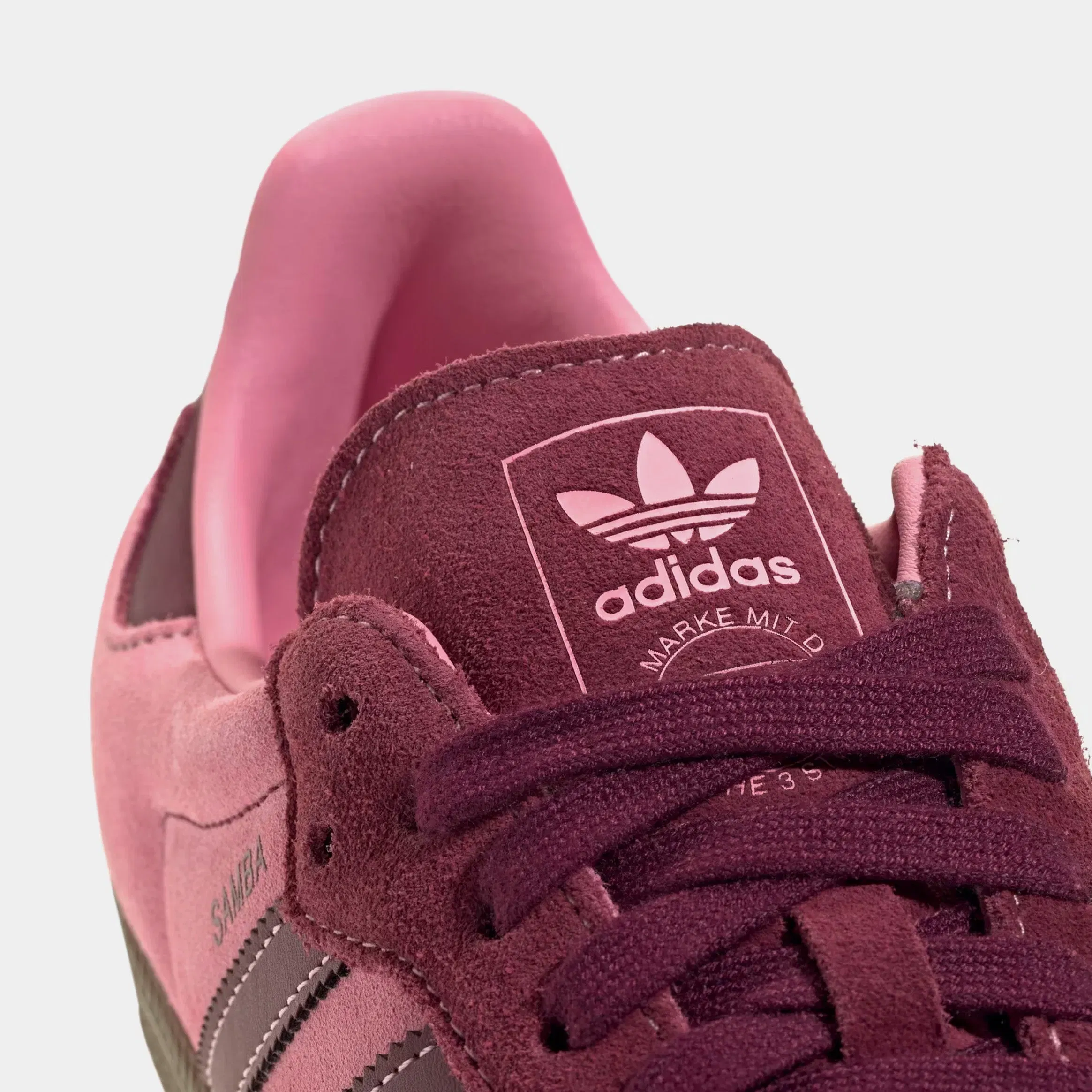 adidas Samba OG Valentines Day Suede Womens Lifestyle Shoes (Pink Spark/Shadow Red/Gum)