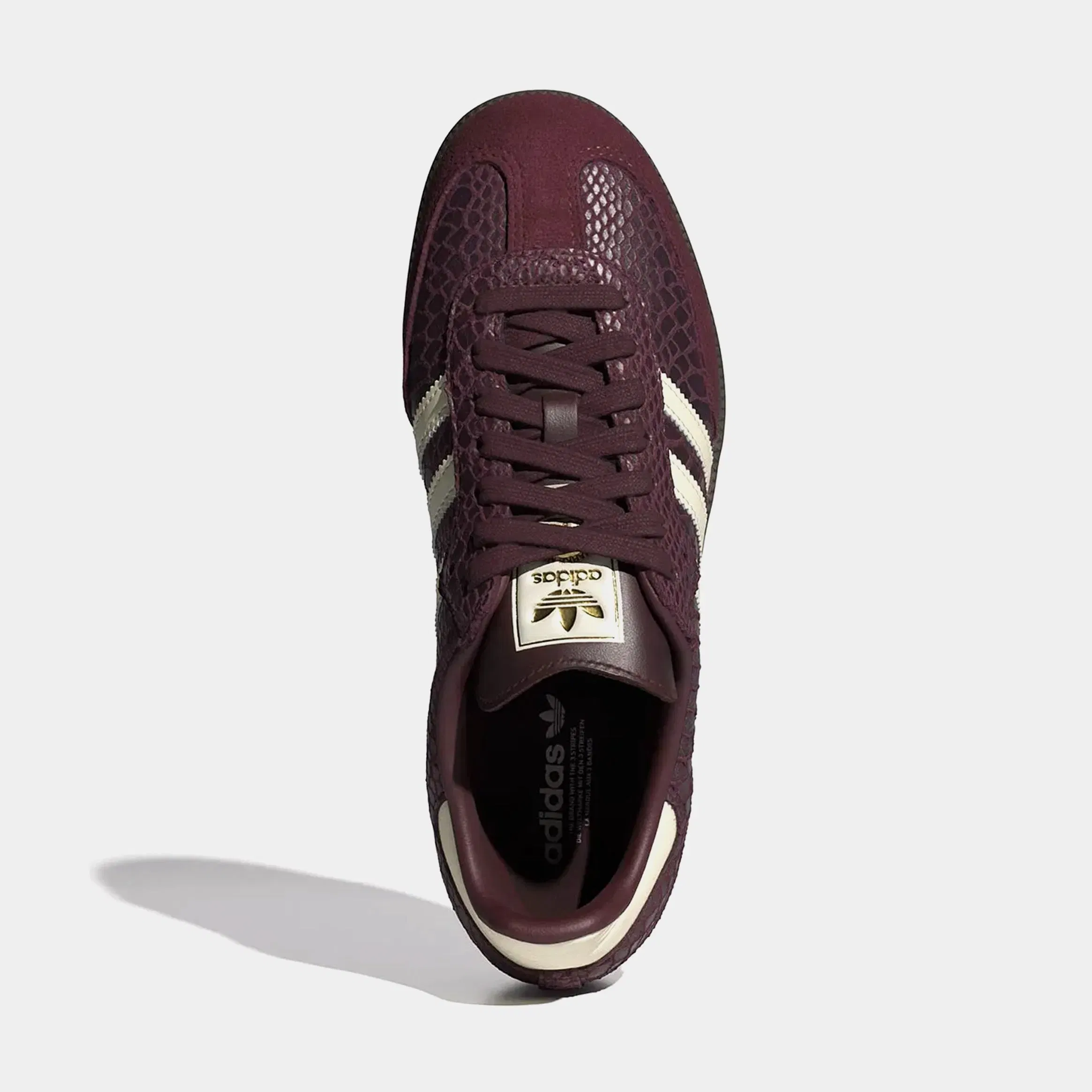 adidas Samba OG Snakeskin Womens Lifestyle Shoes (Maroon/Cream/White)