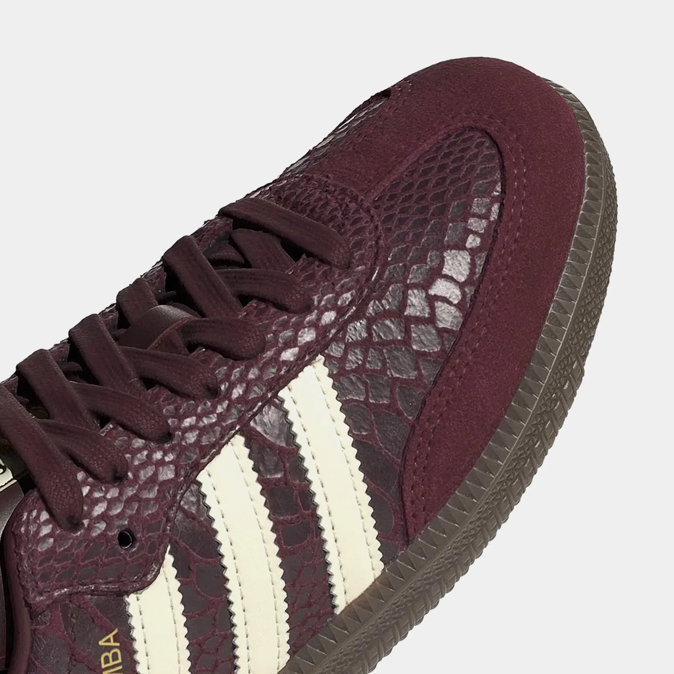 adidas Samba OG Snakeskin Womens Lifestyle Shoes (Maroon/Cream/White)