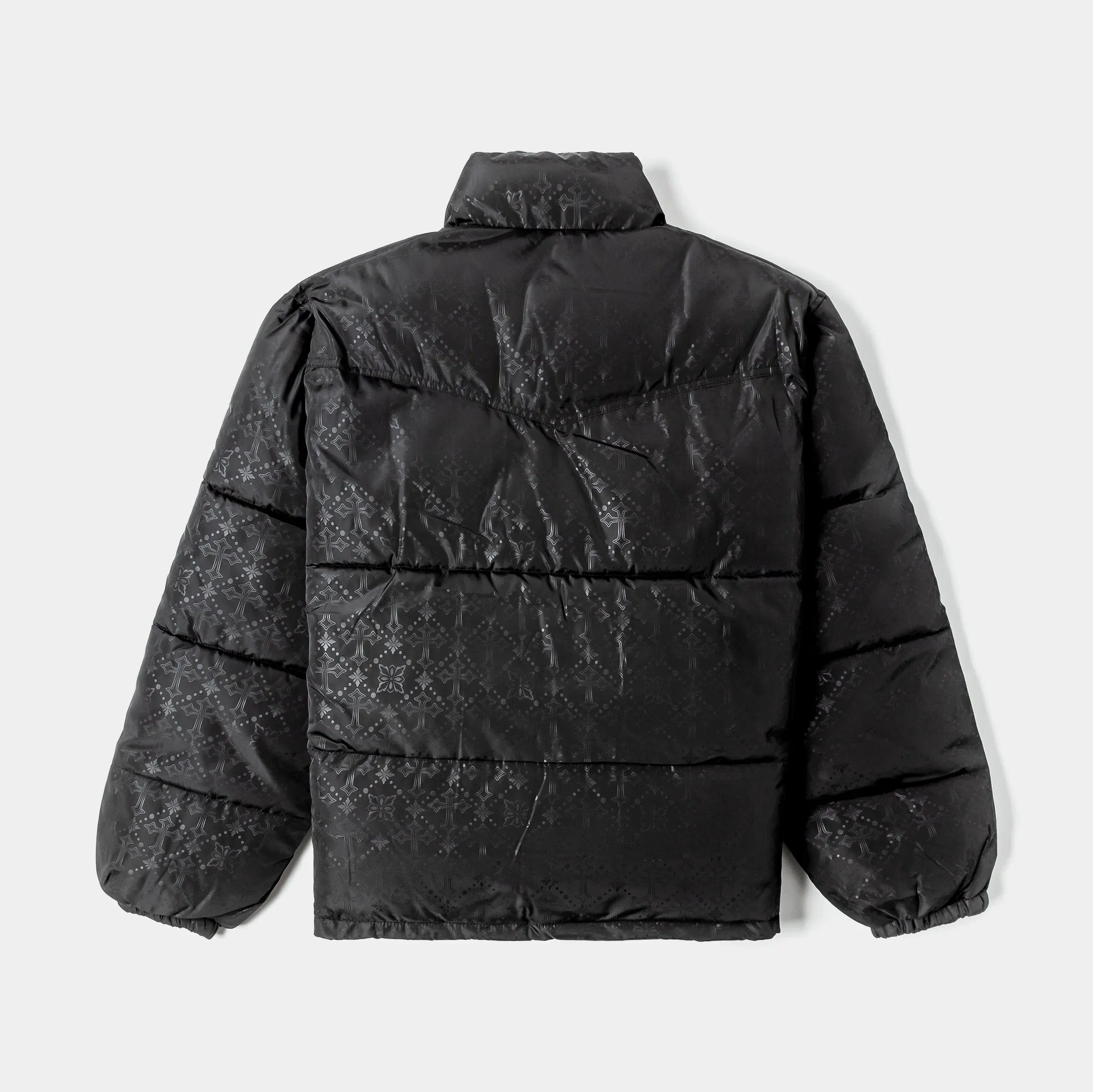 MAISON ARTICLE Quilted Cross Puffer Mens Jacket (Black/Black)