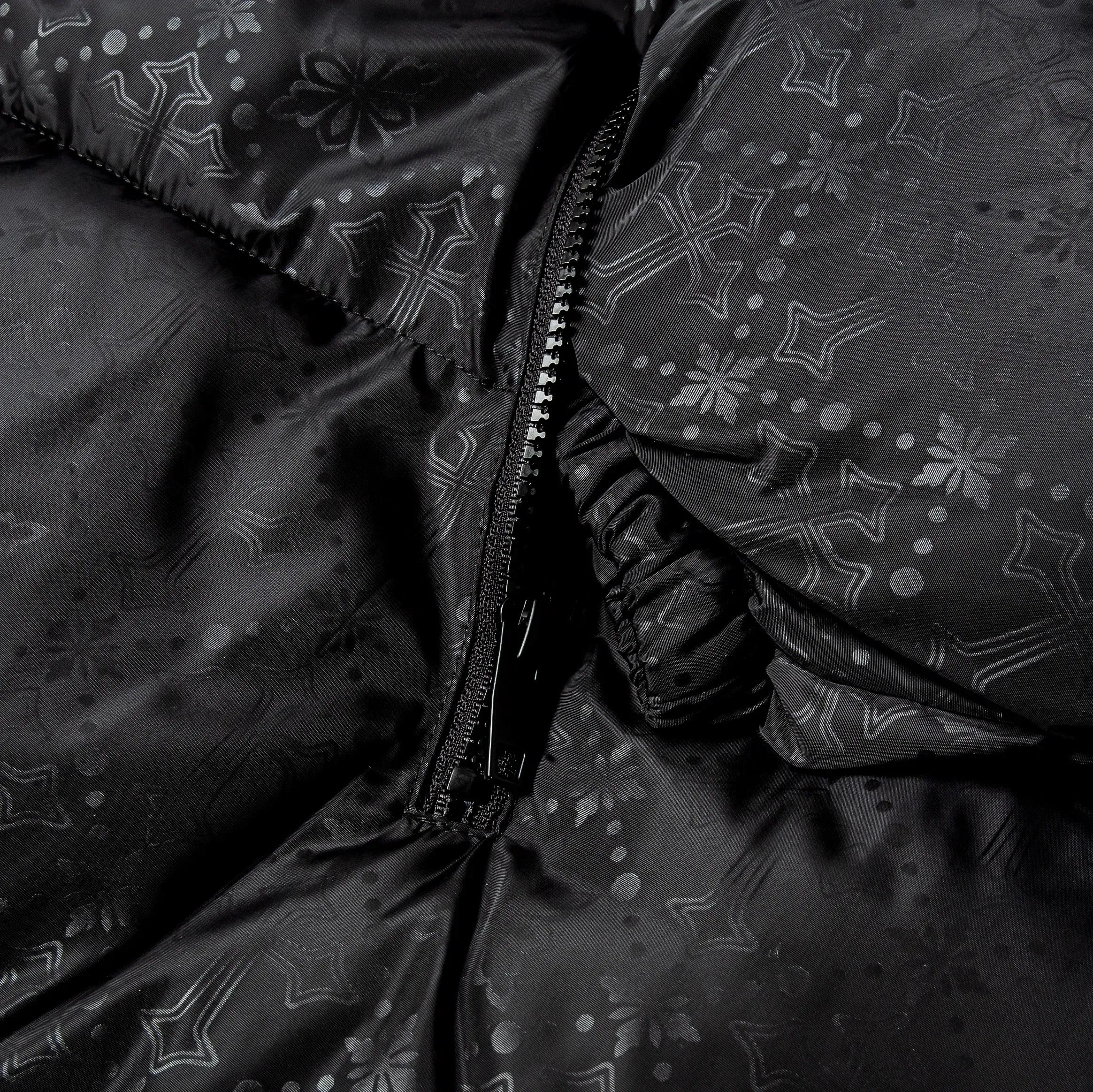 MAISON ARTICLE Quilted Cross Puffer Mens Jacket (Black/Black)