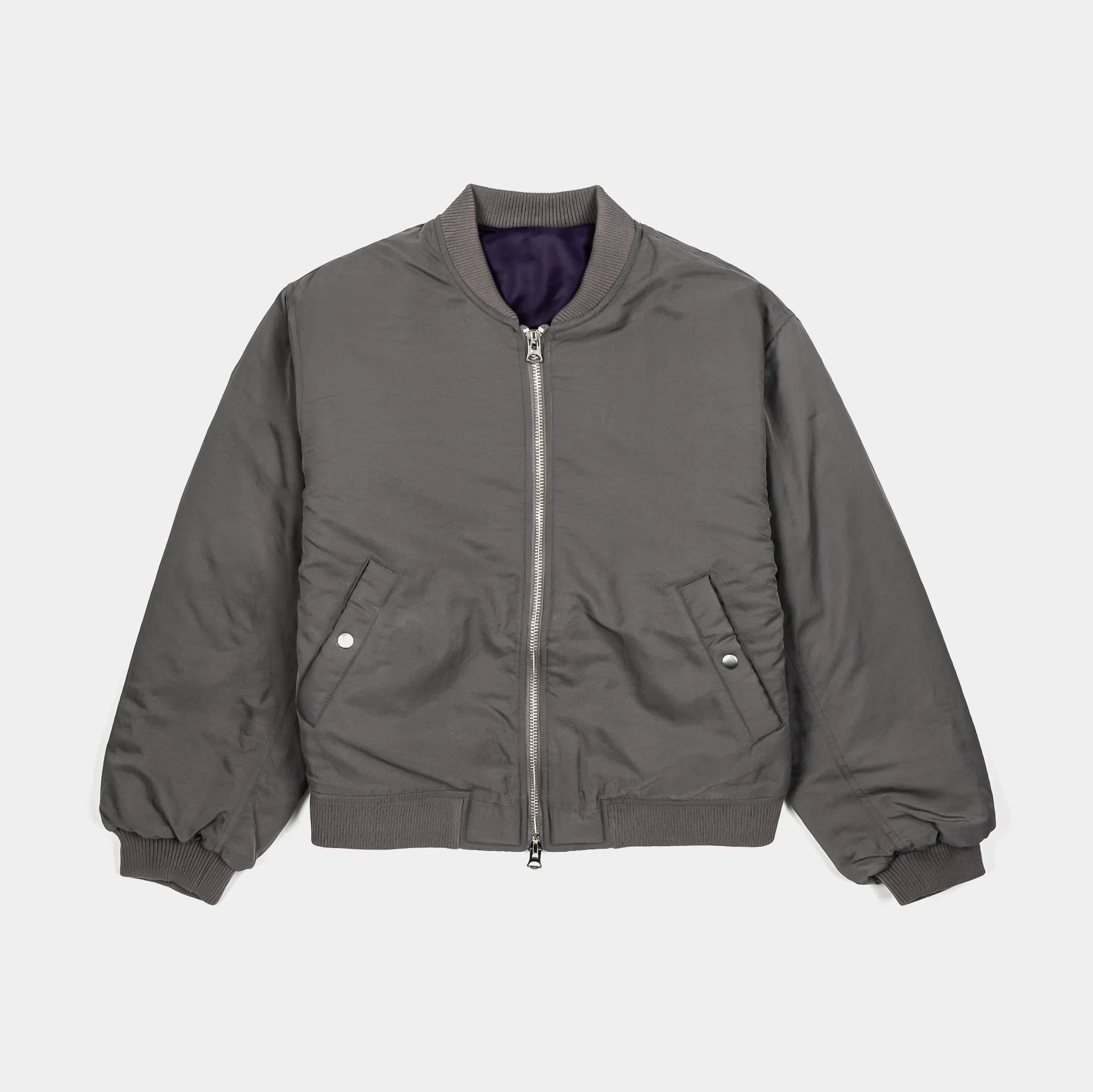 MAISON ARTICLE Reversible Bomber Mens Jacket (Purple/Grey)