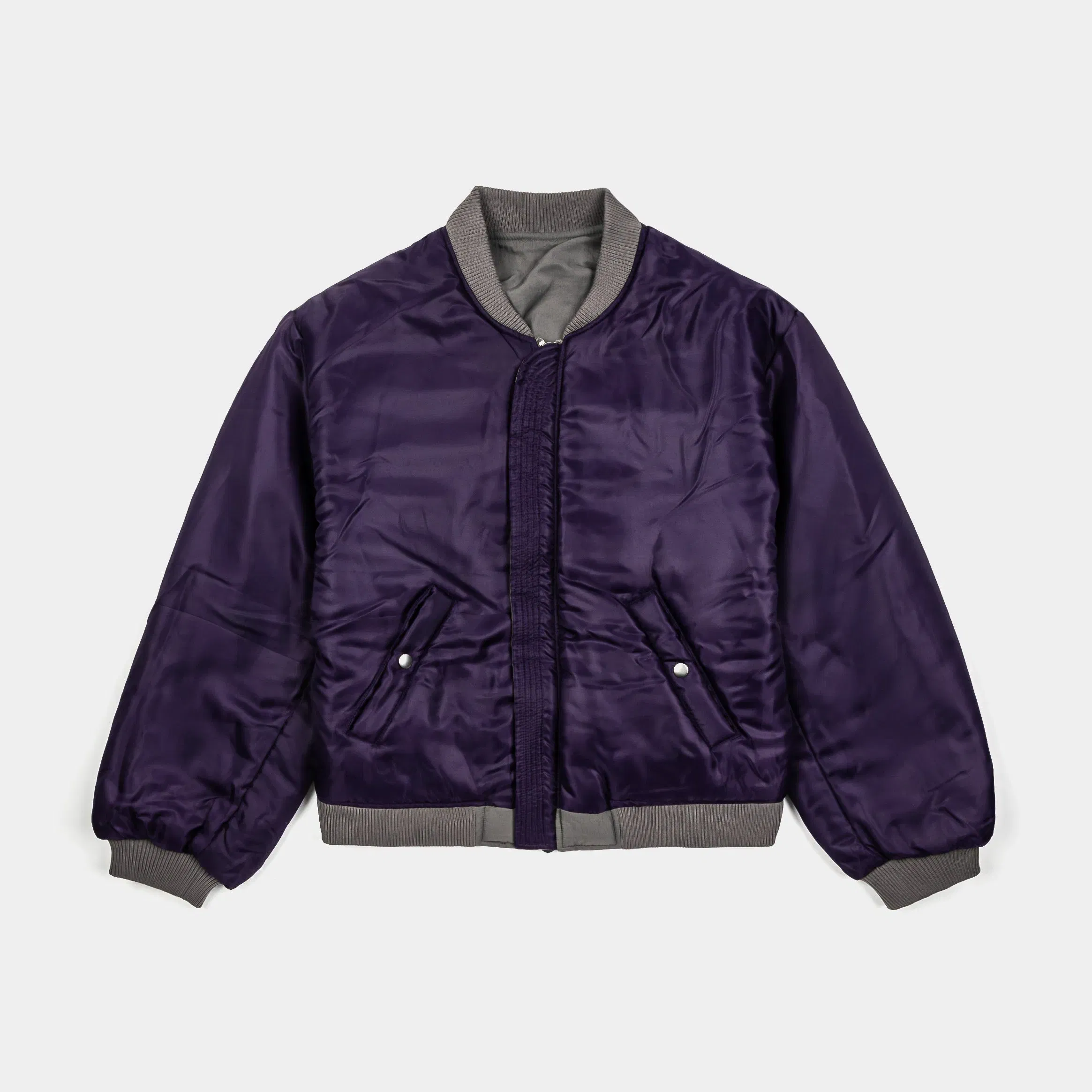 MAISON ARTICLE Reversible Bomber Mens Jacket (Purple/Grey)