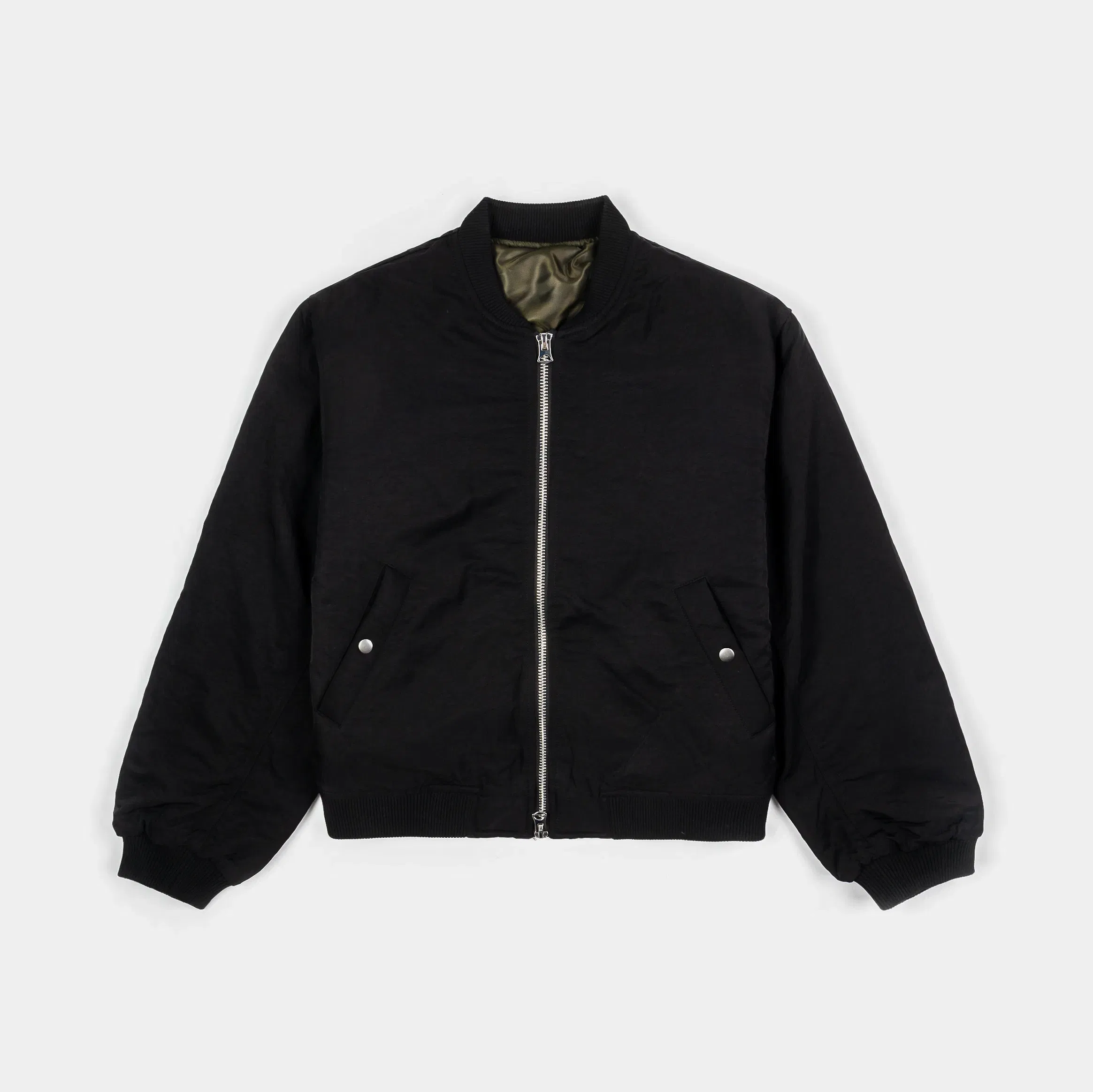 MAISON ARTICLE Reversible Bomber Mens Jacket (Black/Green)