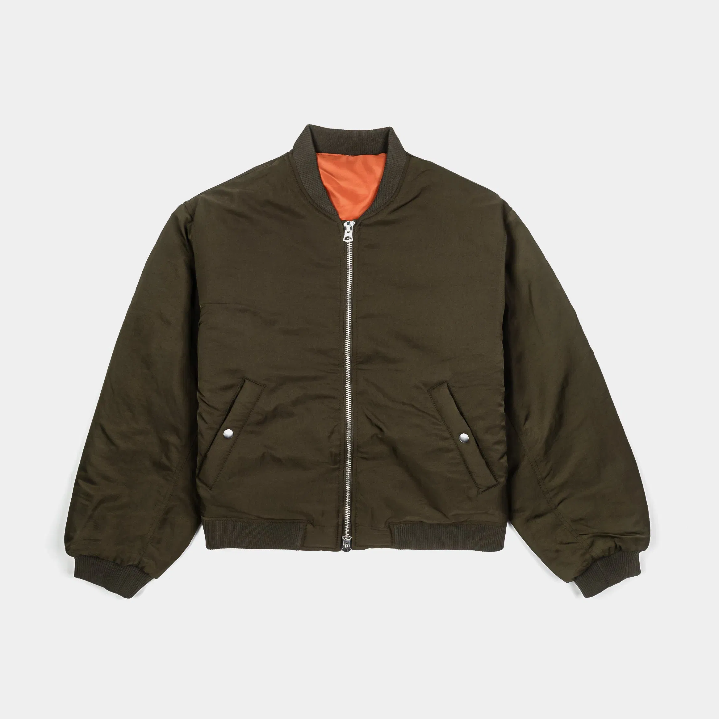 MAISON ARTICLE Reversible Bomber Mens Jacket (Olive/Orange)