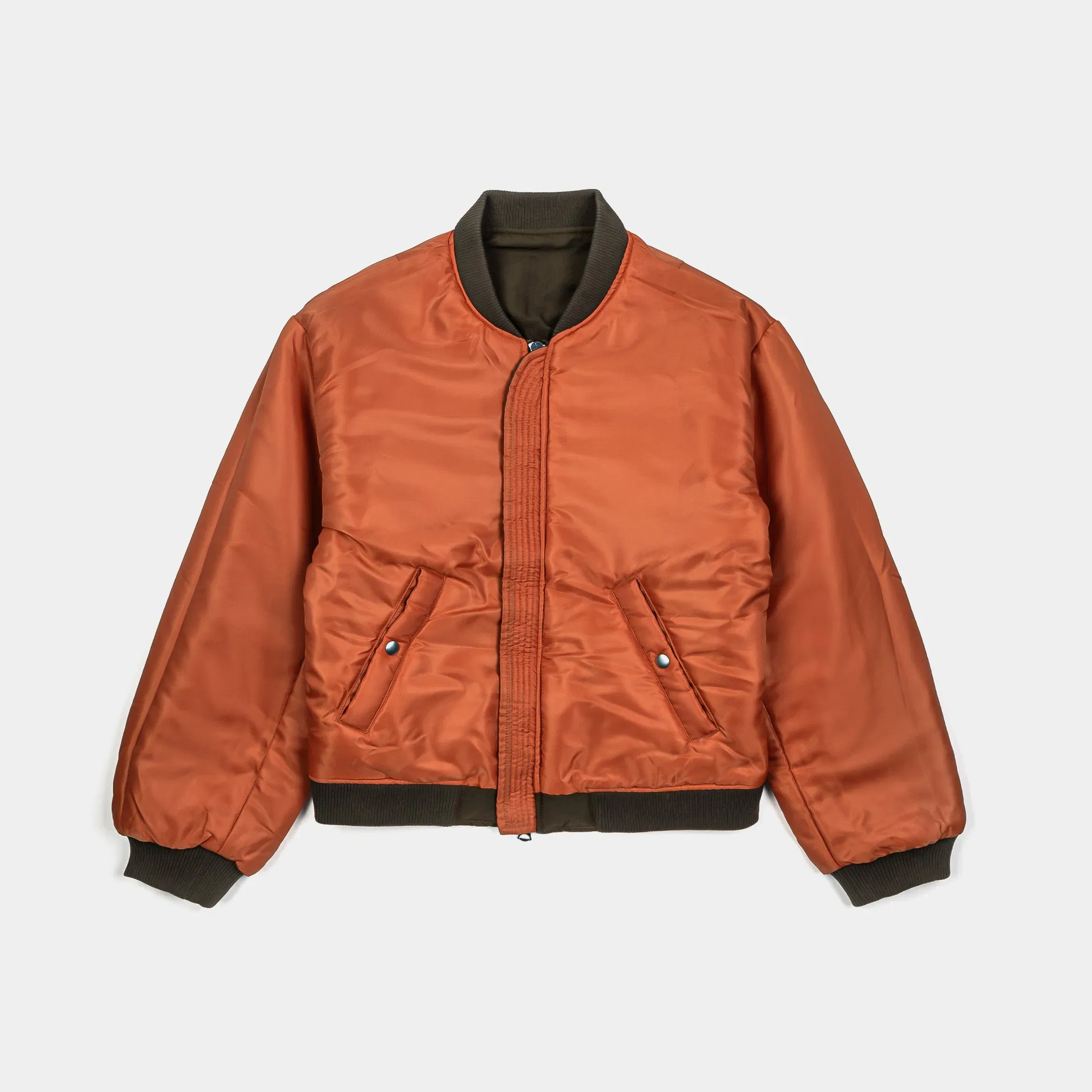 MAISON ARTICLE Reversible Bomber Mens Jacket (Olive/Orange)