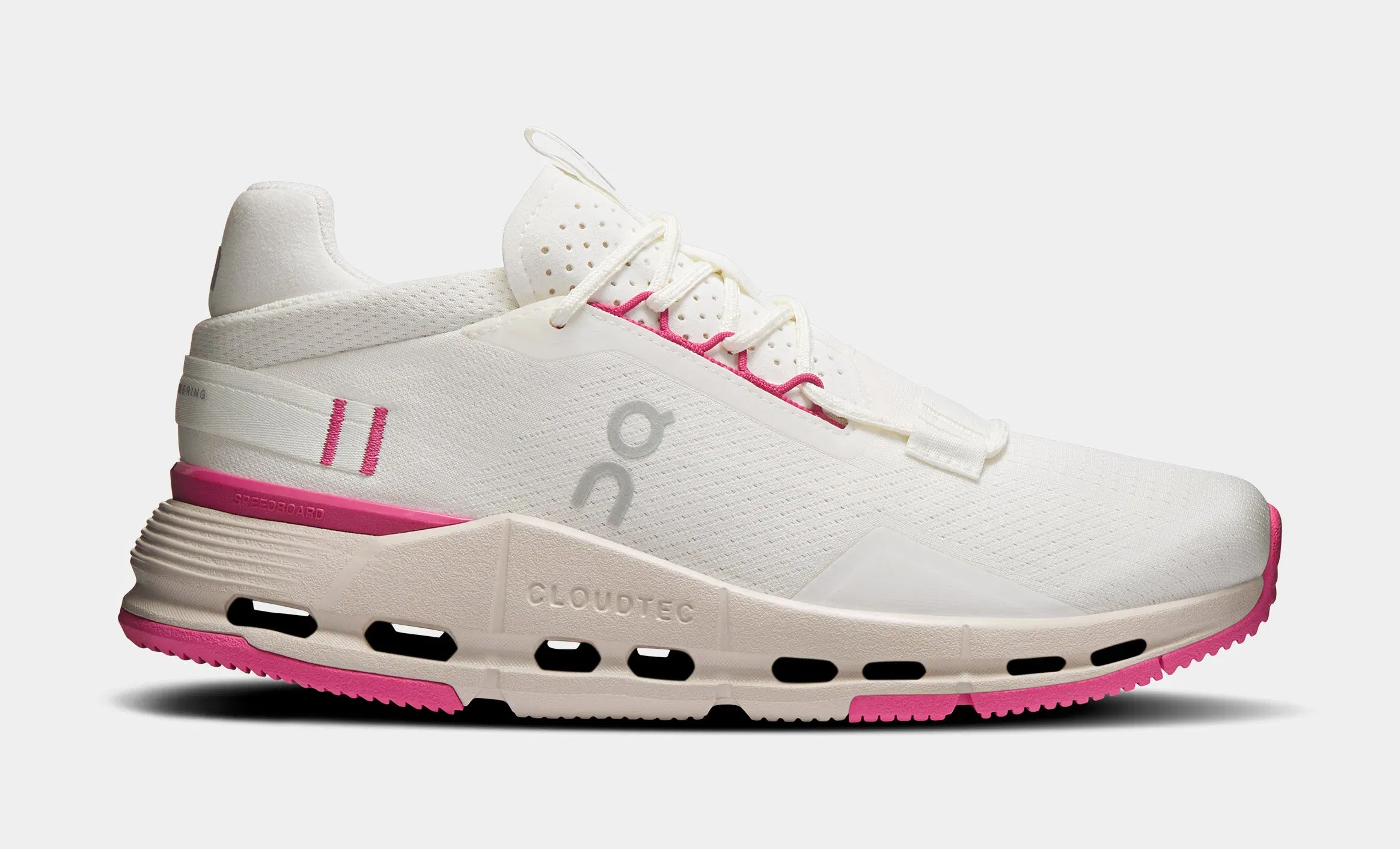 On Running Cloudnova 2 Womens Running Shoes (Beige/Pink)