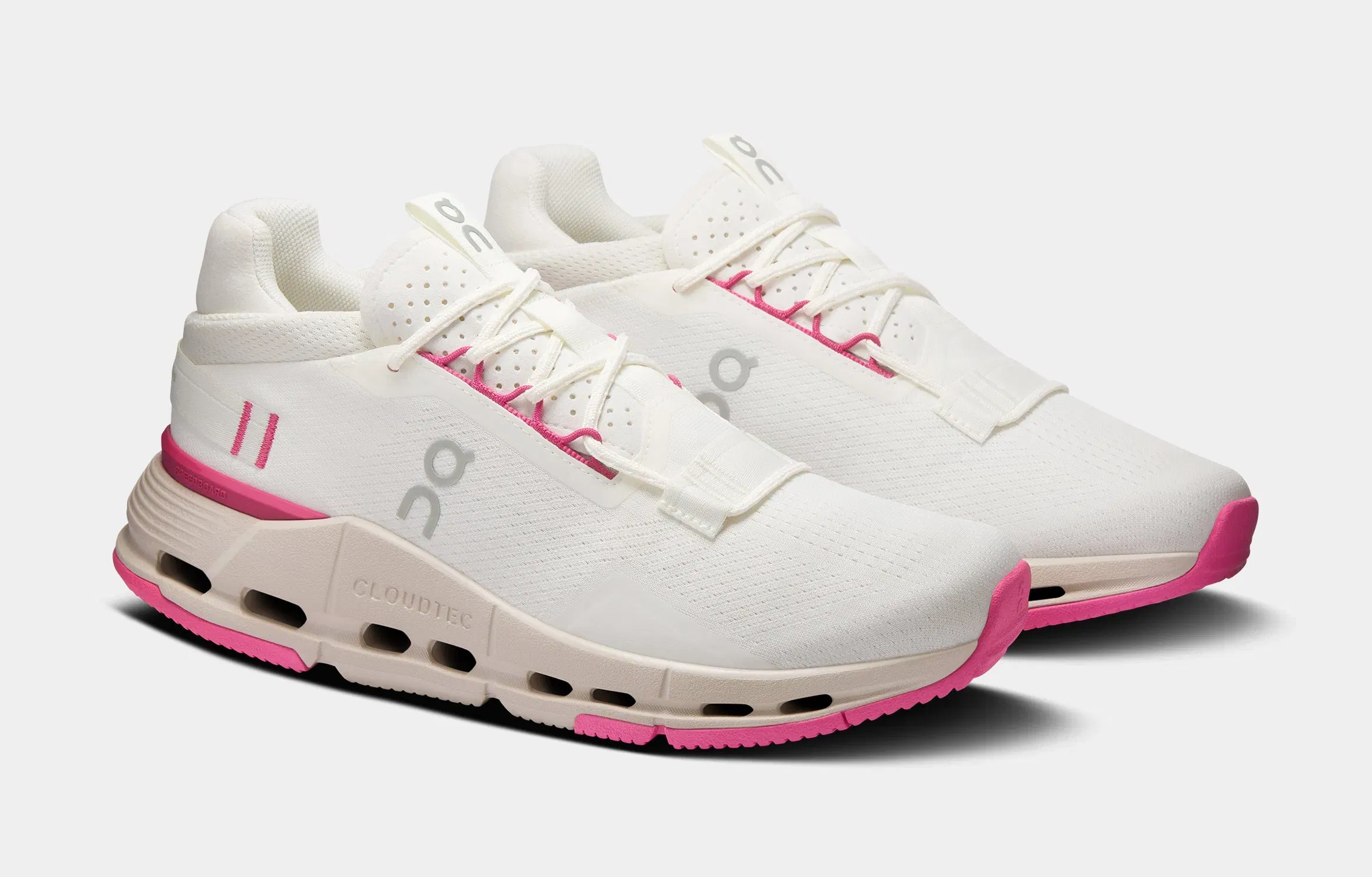 On Running Cloudnova 2 Womens Running Shoes (Beige/Pink)