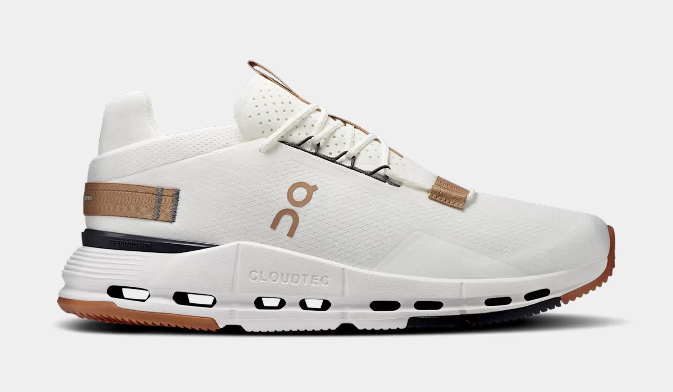On Running Cloudnova 2 Mens Running Shoes (Ivory/Sphinx)