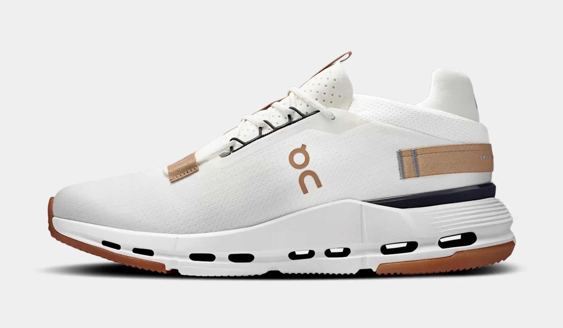 On Running Cloudnova 2 Mens Running Shoes (Ivory/Sphinx)