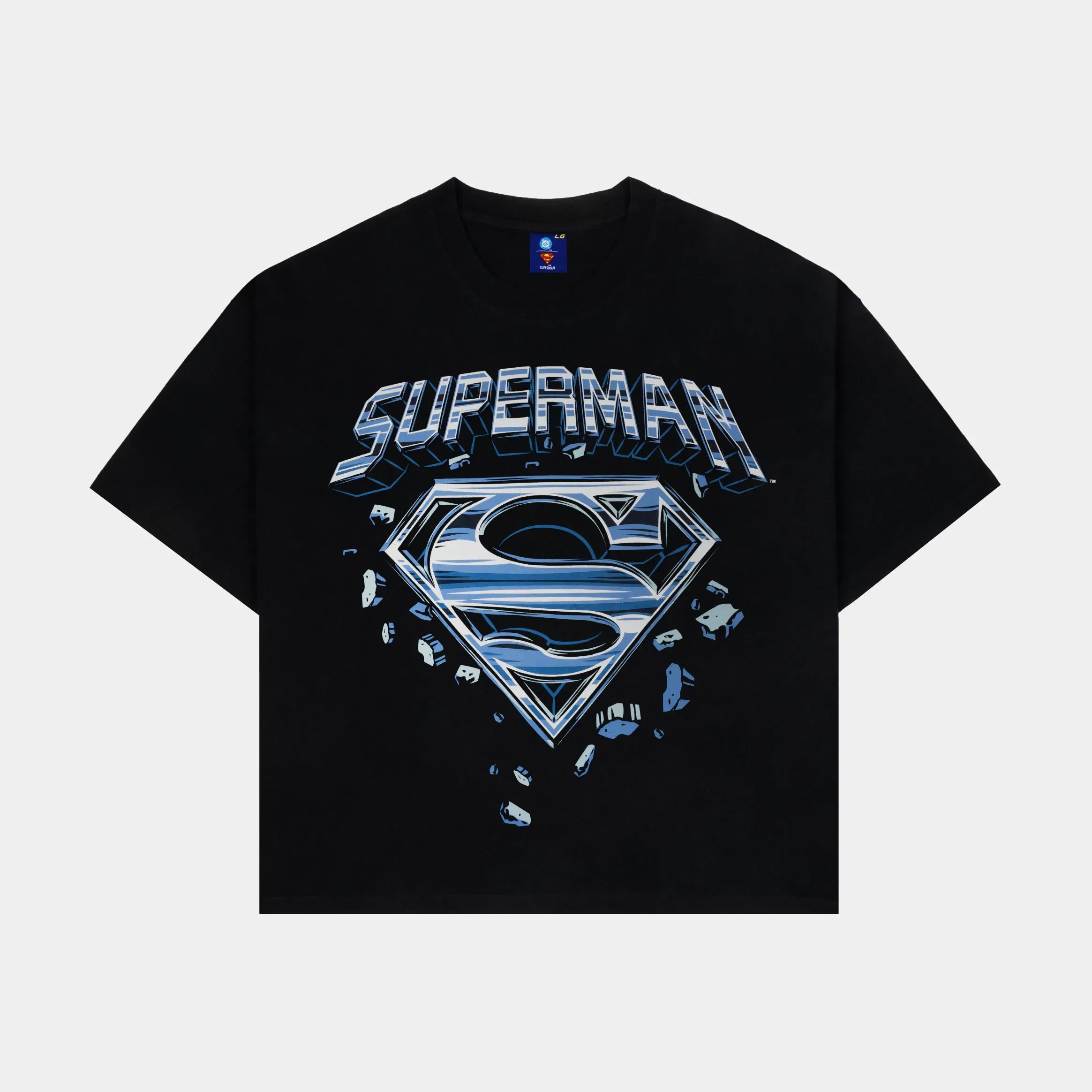 SUPERMAN X SP SP x Superman Soaring Mens Short Sleeve Shirt (Black/Blue)