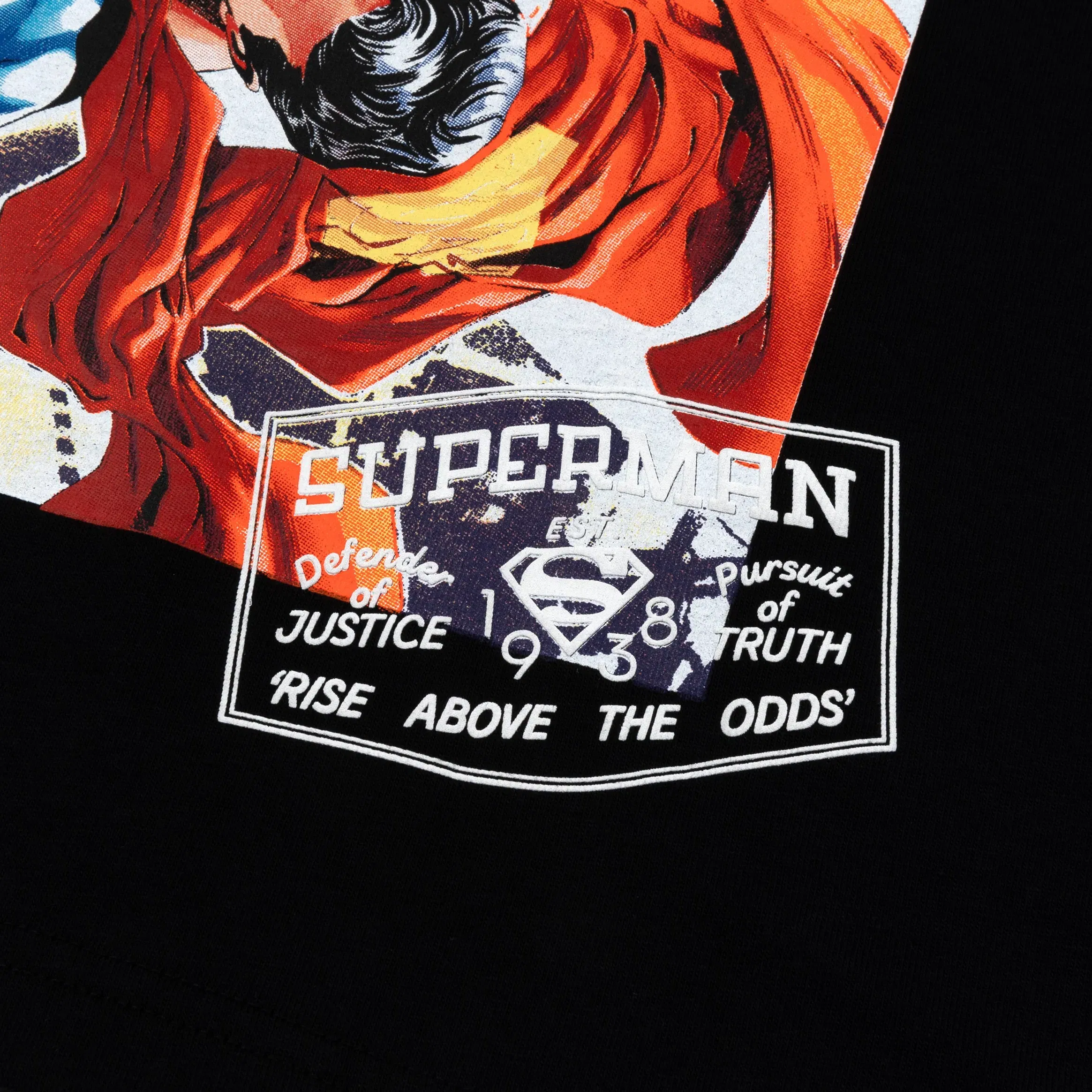 SUPERMAN X SP SP x Superman Soaring Mens Short Sleeve Shirt (Black/Blue)