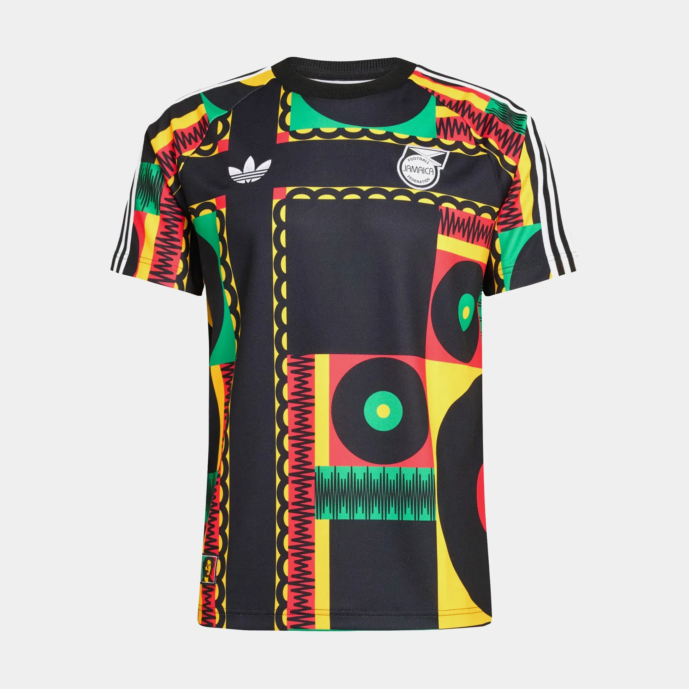 adidas Jamaica x Bob Marley Originals Mens Short Sleeve Shirt (Multicolor)