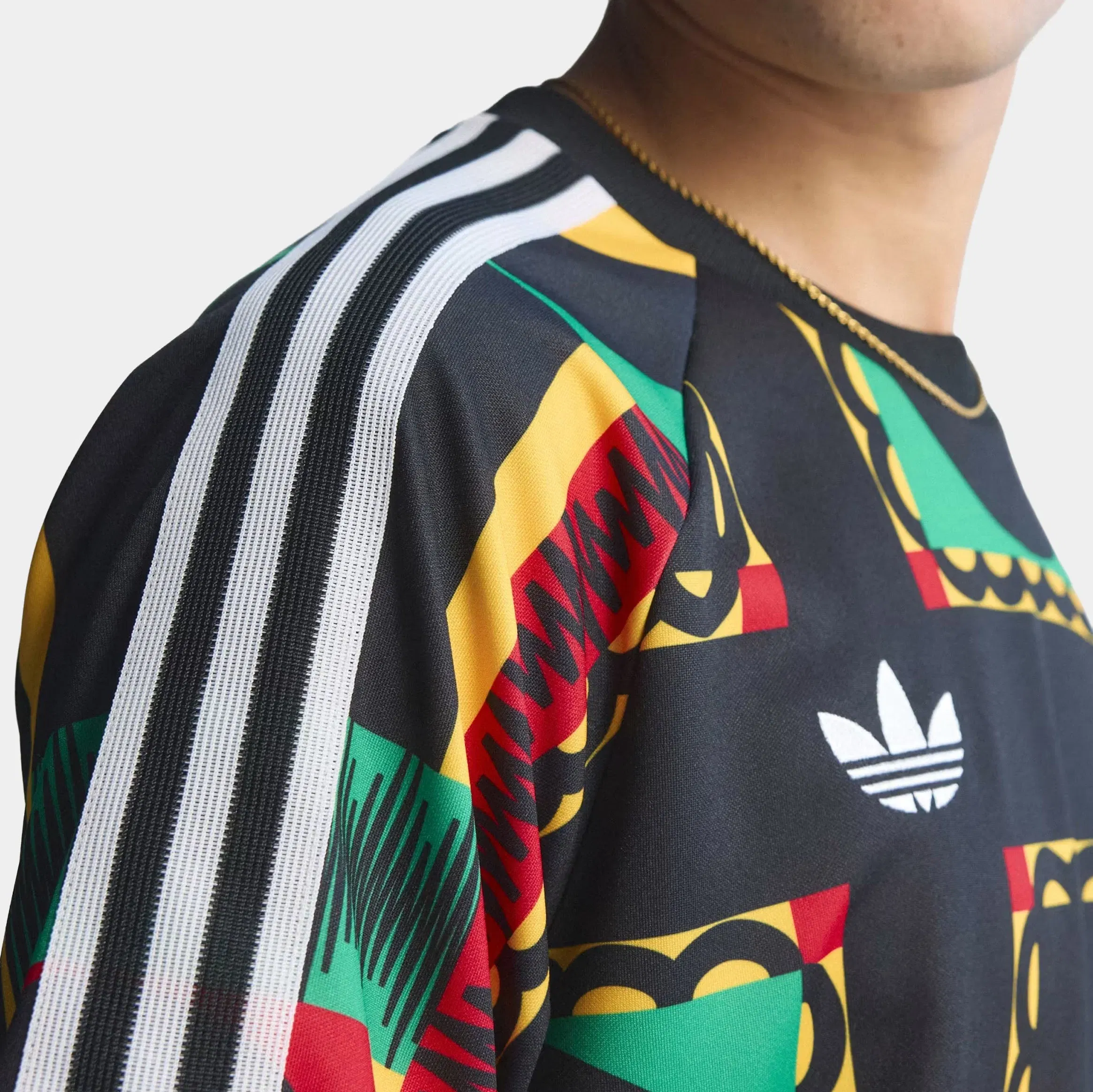 adidas Jamaica x Bob Marley Originals Mens Short Sleeve Shirt (Multicolor)