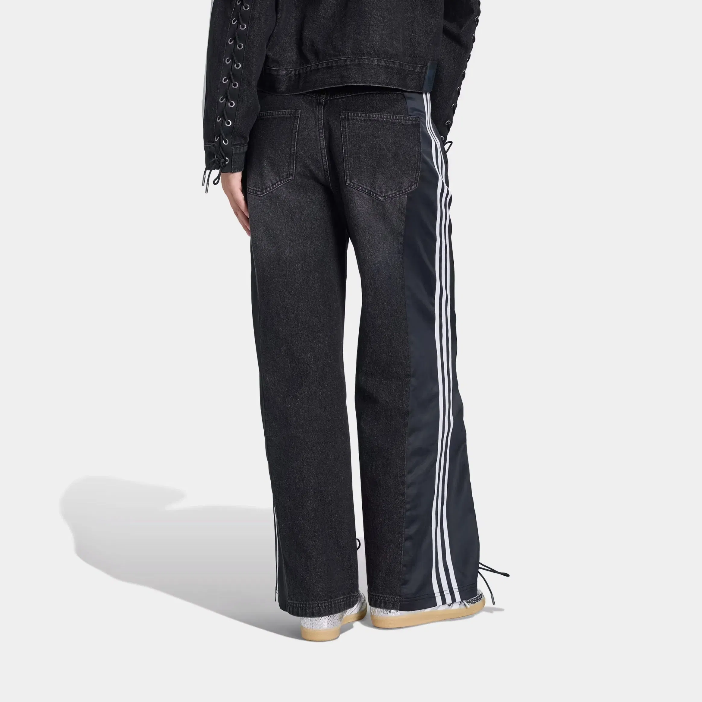 adidas Originals Denim Firebird Lacing Womens Pants (Black)
