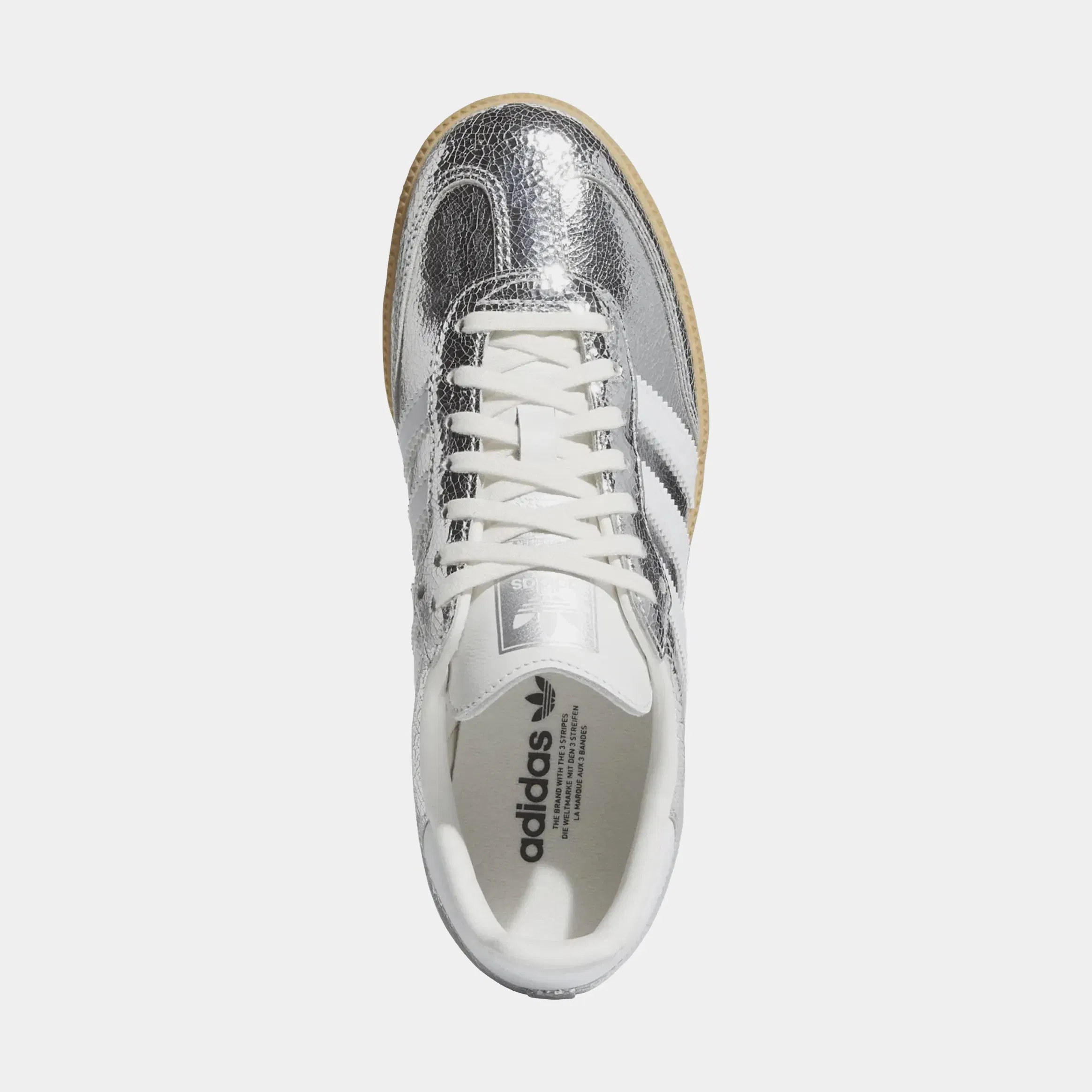adidas Samba OG Grade School Lifestyle Shoes (Silver Metallic/Cloud White/Core White)