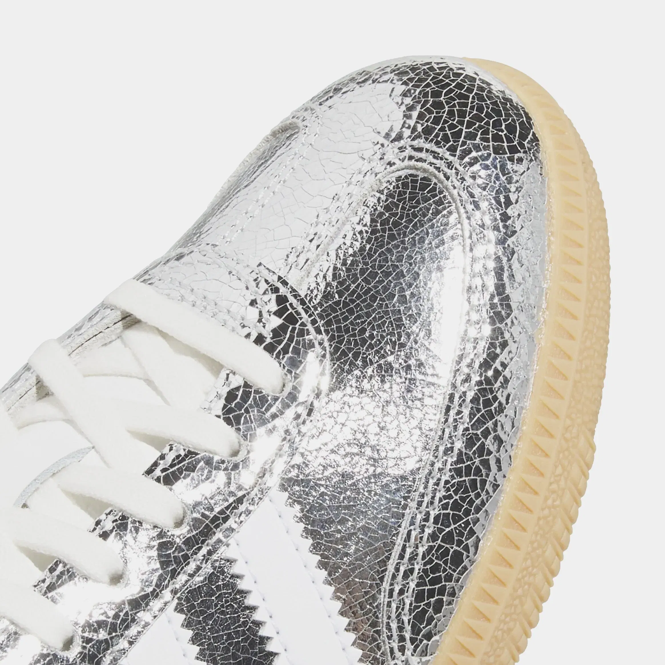 adidas Samba OG Grade School Lifestyle Shoes (Silver Metallic/Cloud White/Core White)