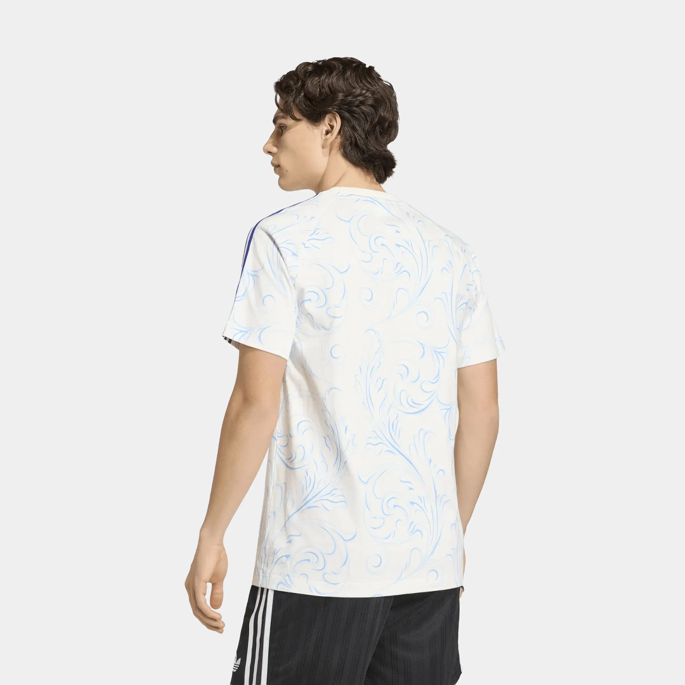 adidas Argentina Originals All Over Print Mens Short Sleeve Shirt (Off White)
