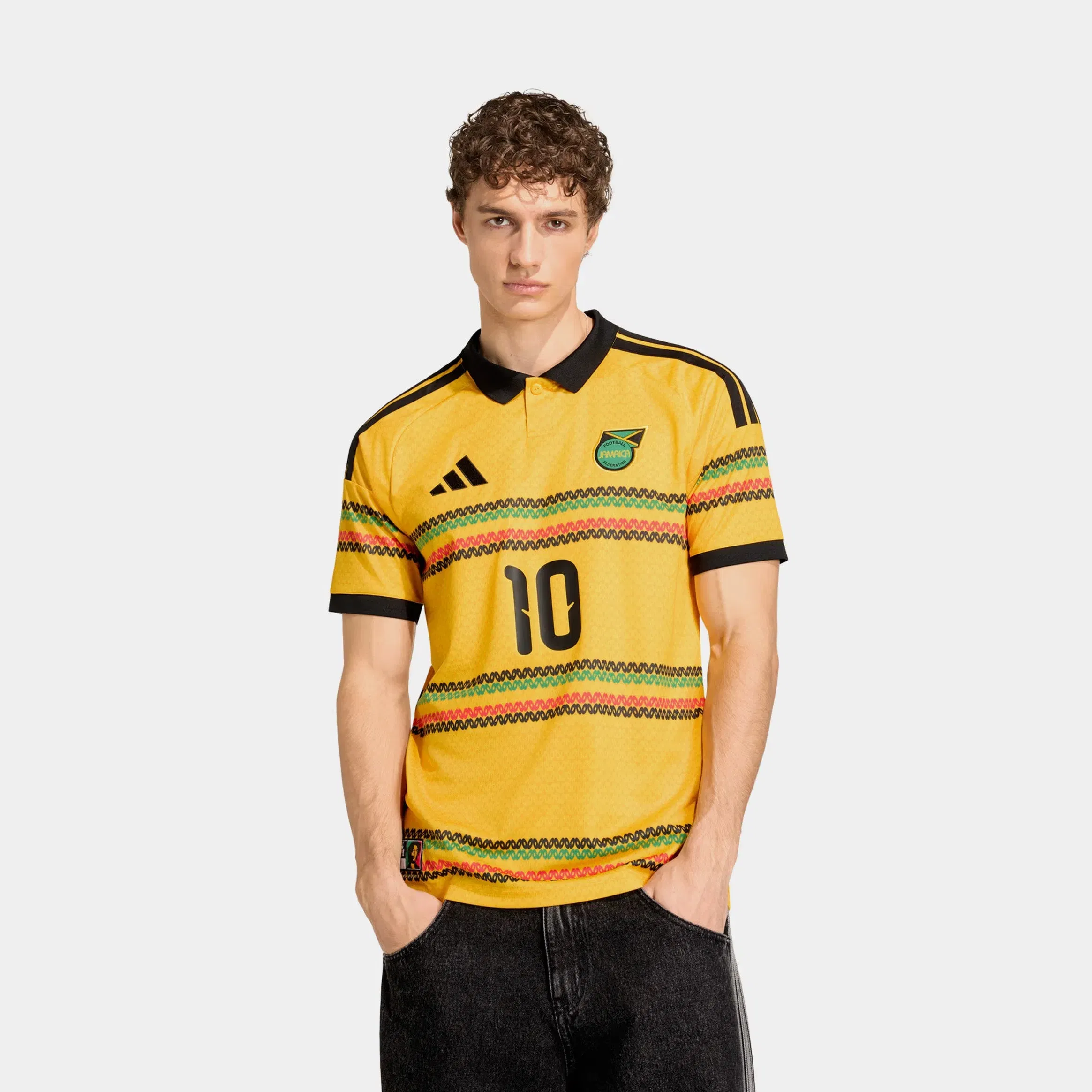 adidas Jamaica 26 x Bob Marley Home Marley 10 Mens Jersey (Bold Gold)