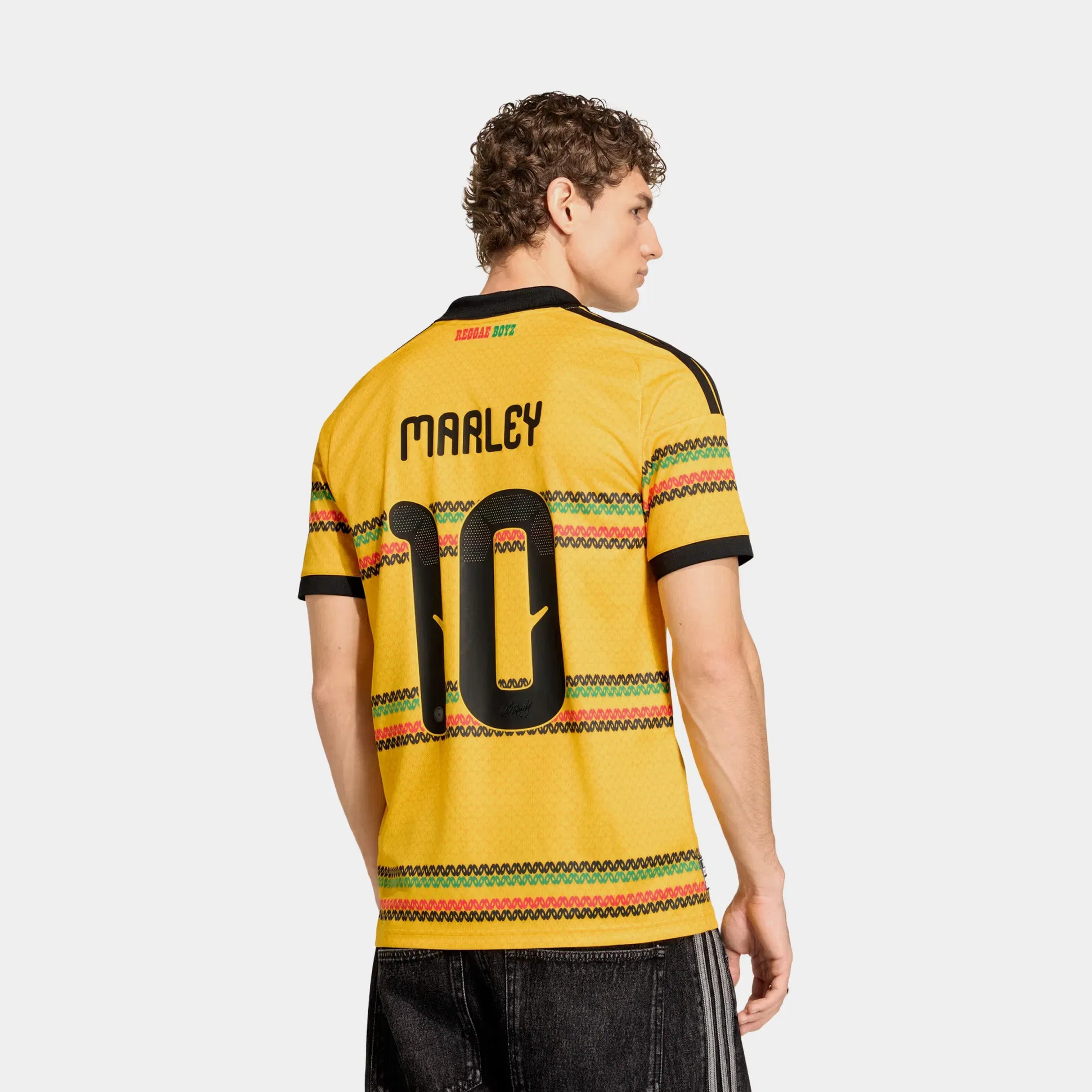 adidas Jamaica 26 x Bob Marley Home Marley 10 Mens Jersey (Bold Gold)