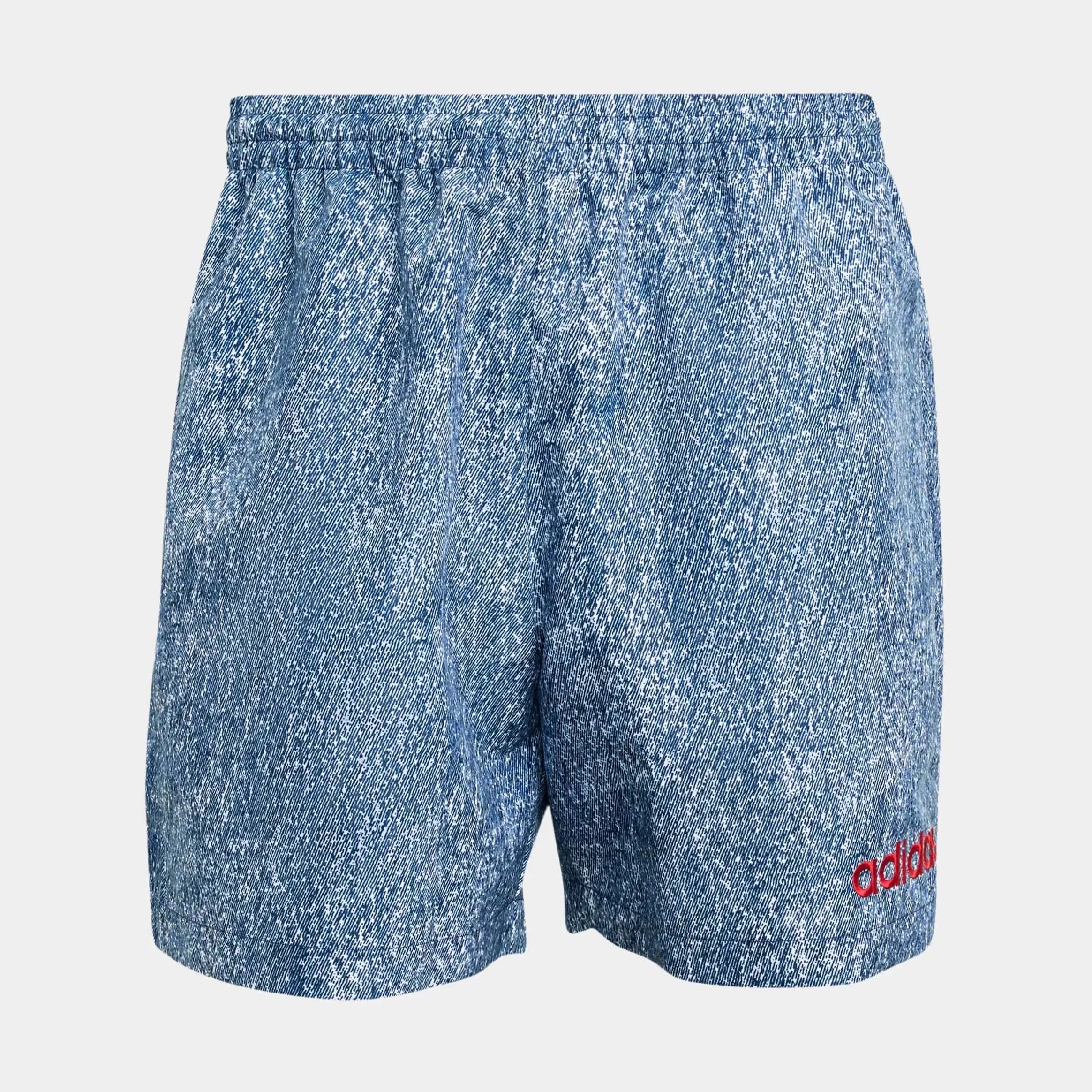 adidas Denim Star Graphic Mens Shorts (Blue/White)