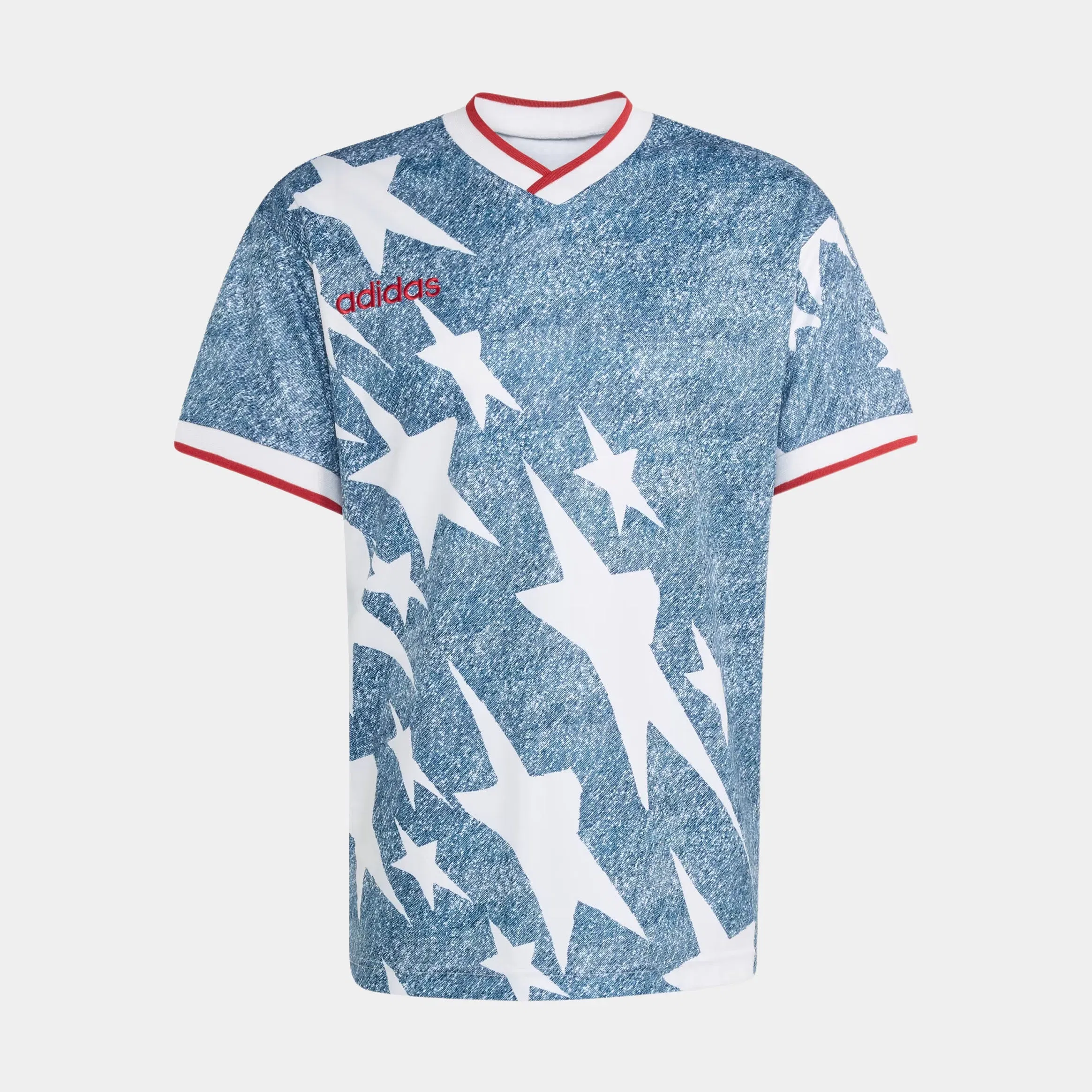 adidas Denim Star Graphic Mens Jersey (Blue/White)