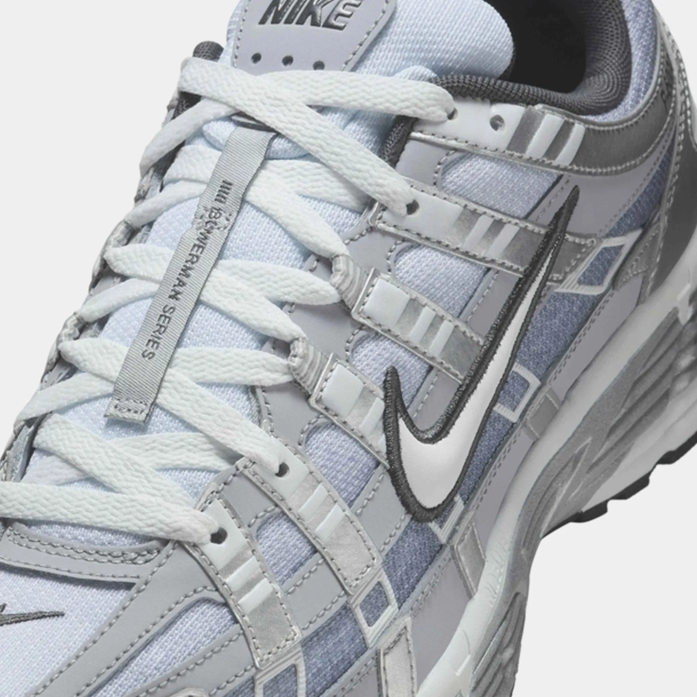 Nike P-6000 Mens Running Shoes (Metallic Silver/Summit White-Wolf Grey)