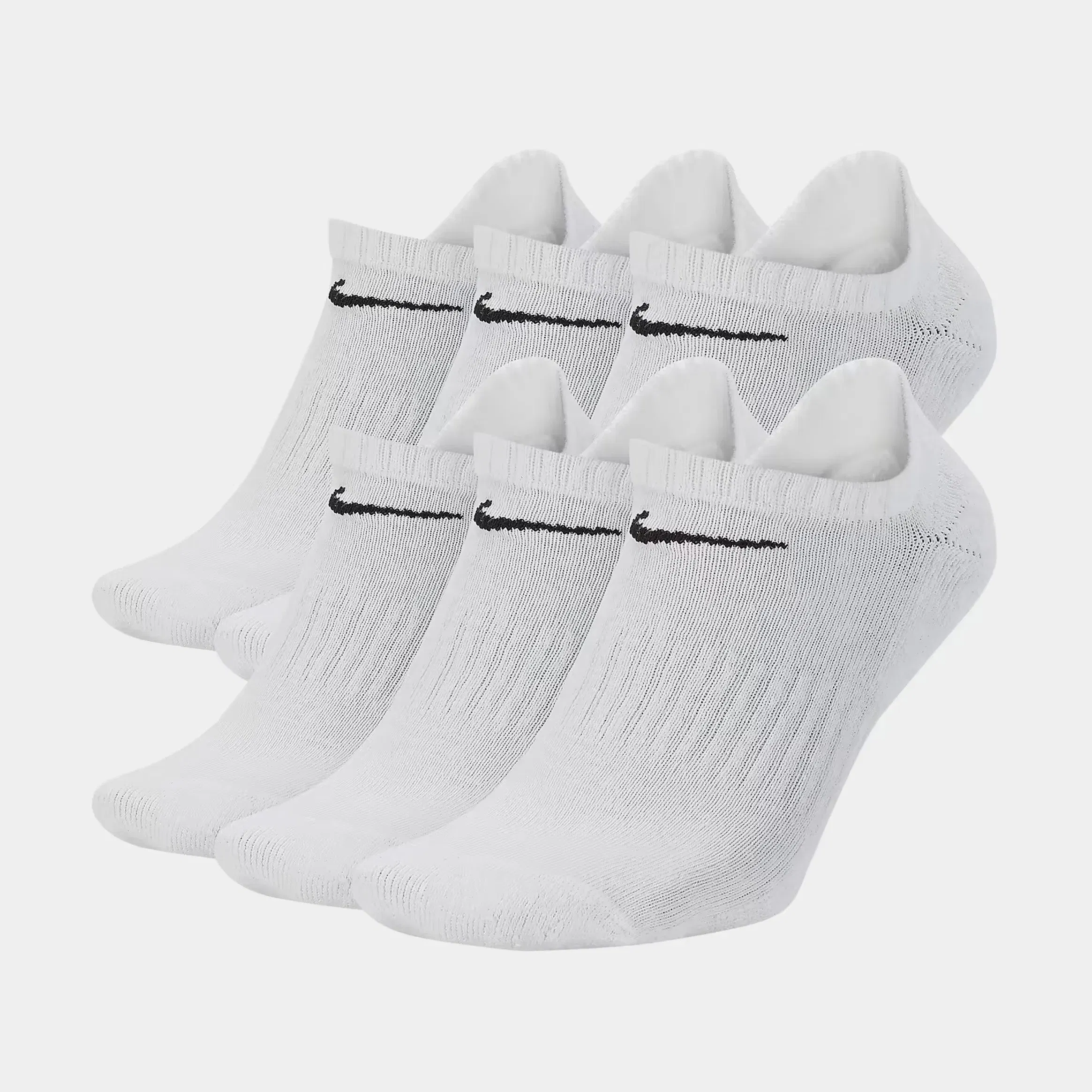 Nike NSW Everyday Cushioned No Show Mens Socks (White/Black)