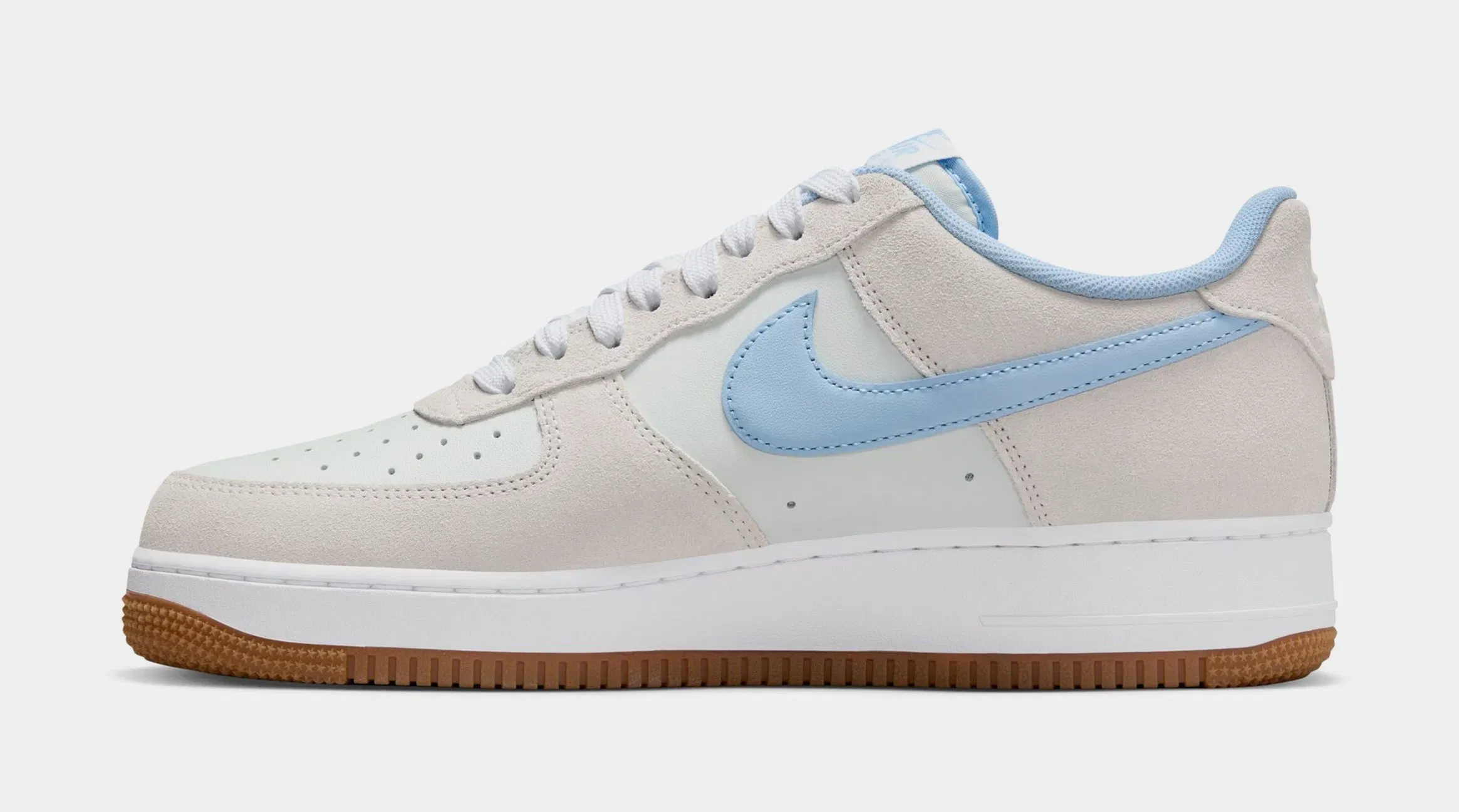 Nike Air Force 1 SK8 Mens Lifestyle Shoes (Photon Dust/White/Gum Medium Brown/Psychic Blue)