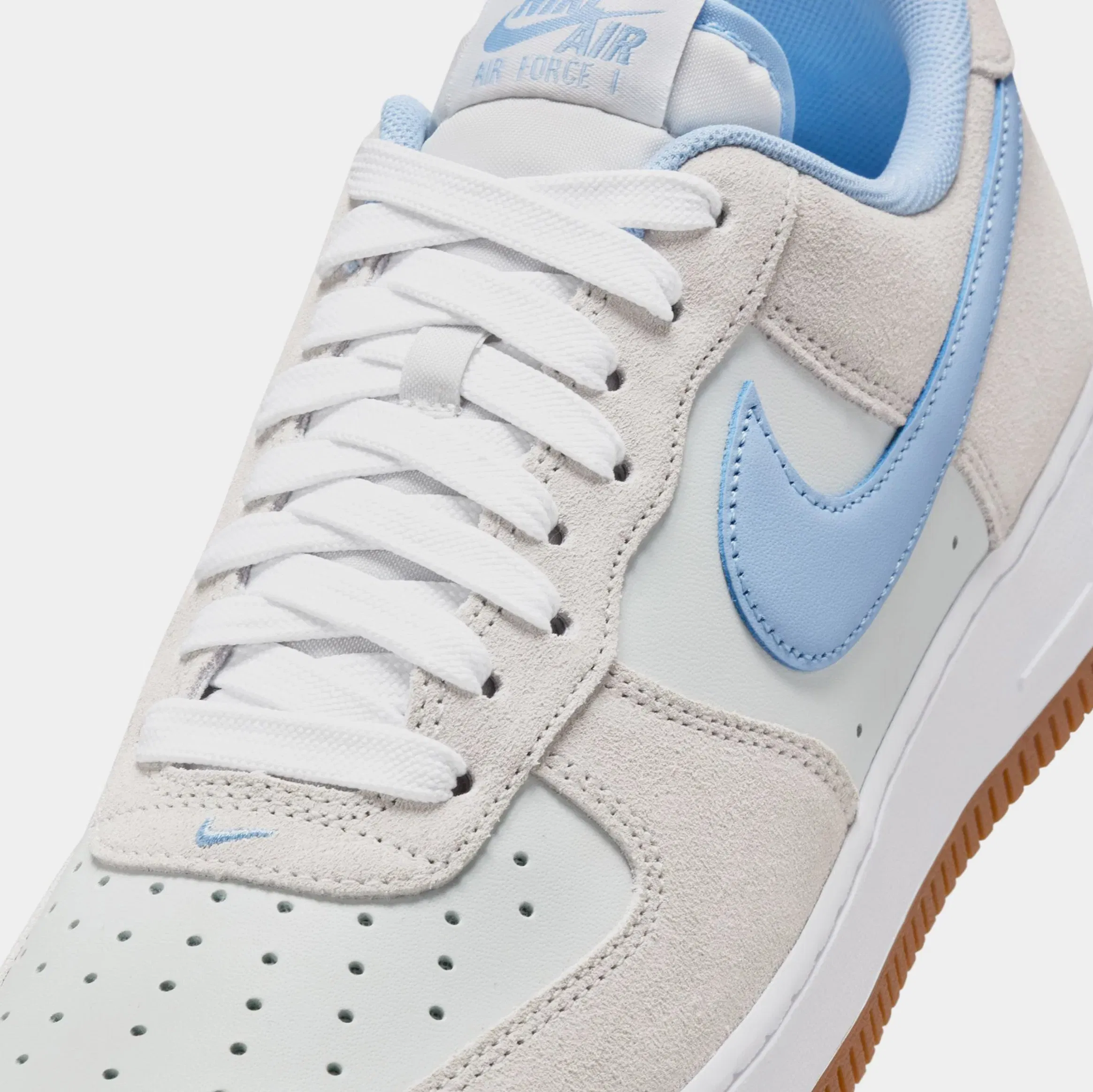 Nike Air Force 1 SK8 Mens Lifestyle Shoes (Photon Dust/White/Gum Medium Brown/Psychic Blue)
