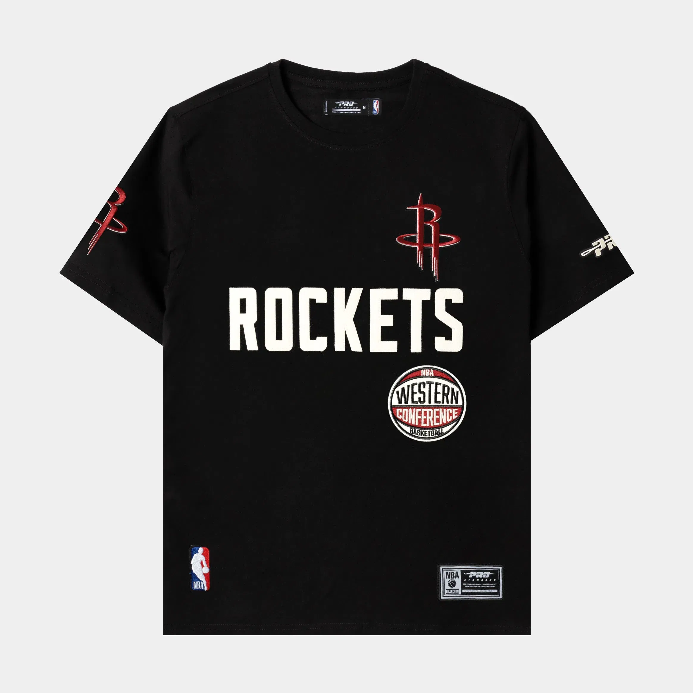 PRO STANDARD NBA Houston Rockets Original Mens Short Sleeve Shirt (Black/White)