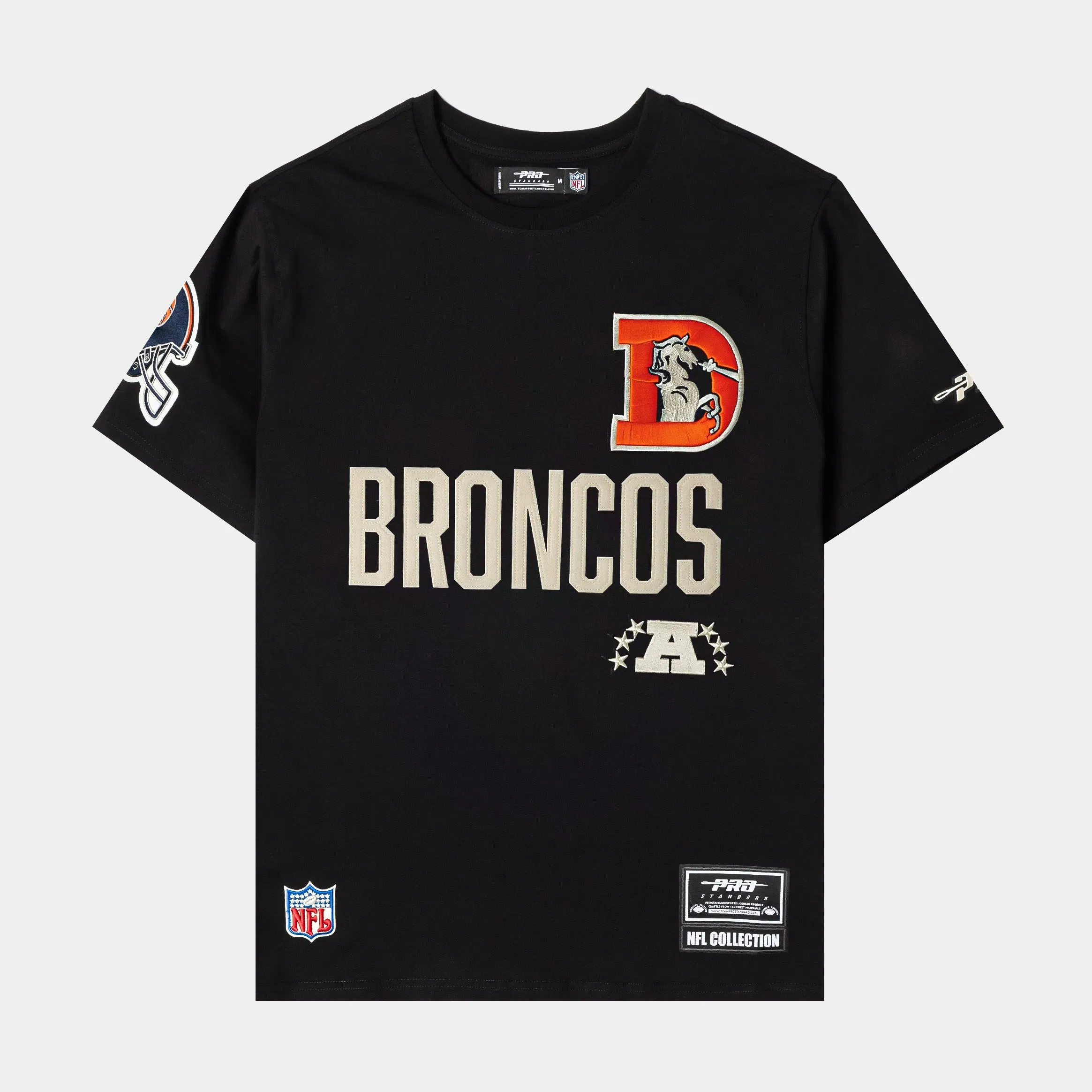 PRO STANDARD NFL Denver Broncos Original Mens Short Sleeve Shirt (Black/White)