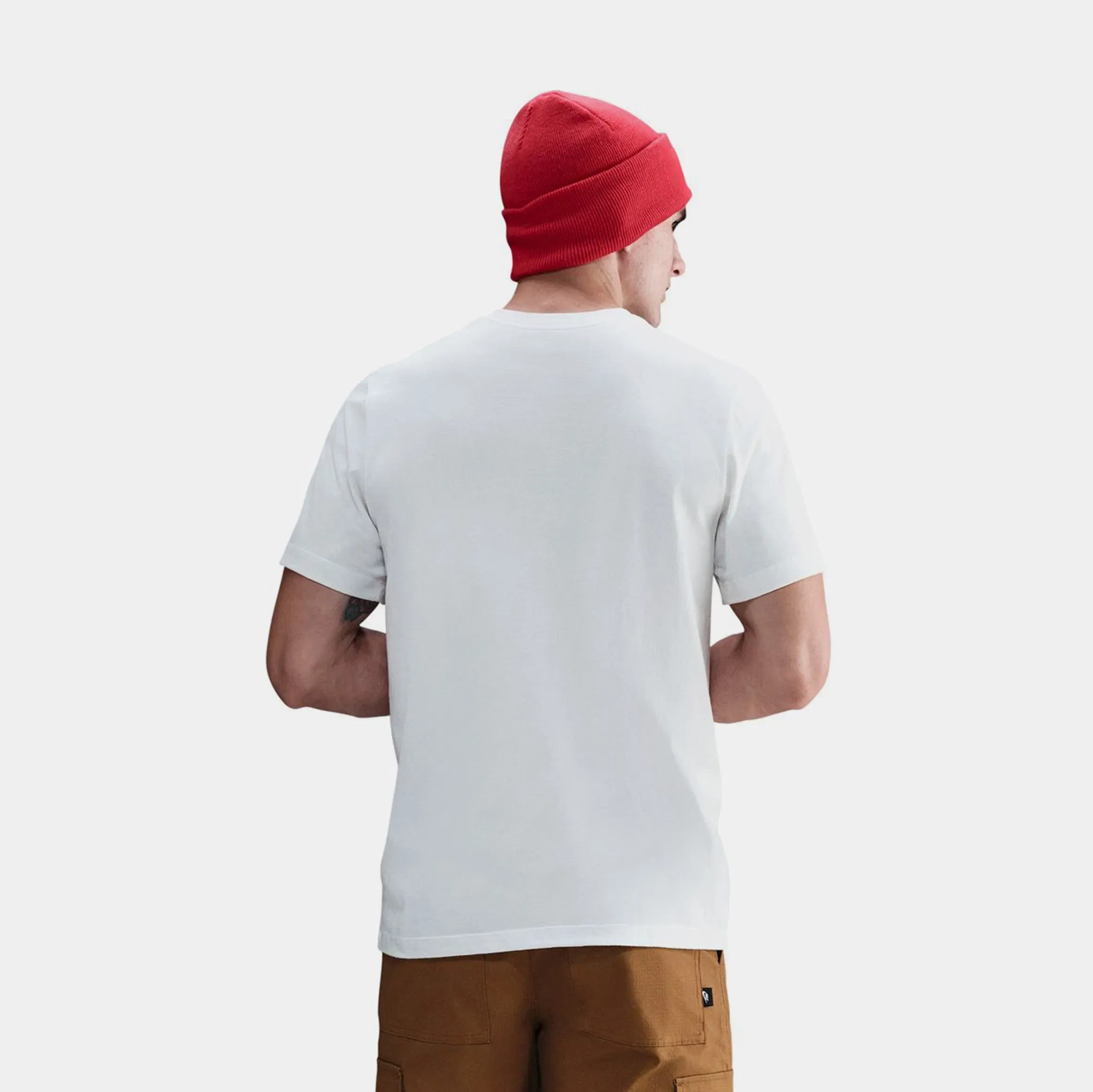 Nike Say Less Graphic Mens Short Sleeve Shirt (White/Grey)