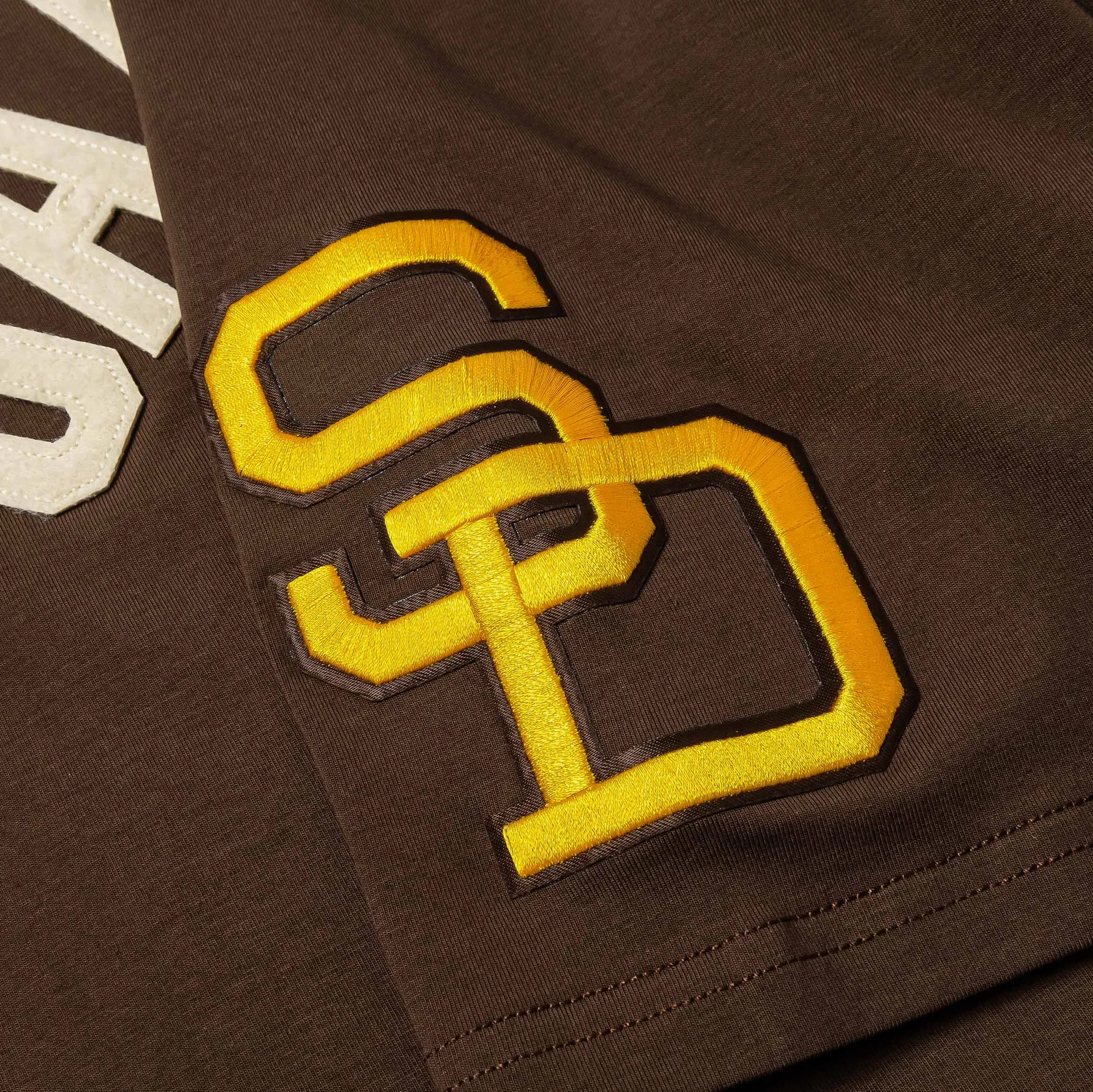 PRO STANDARD San Diego Padres Modern Original Mens Short Sleeve Shirt (Brown/White)