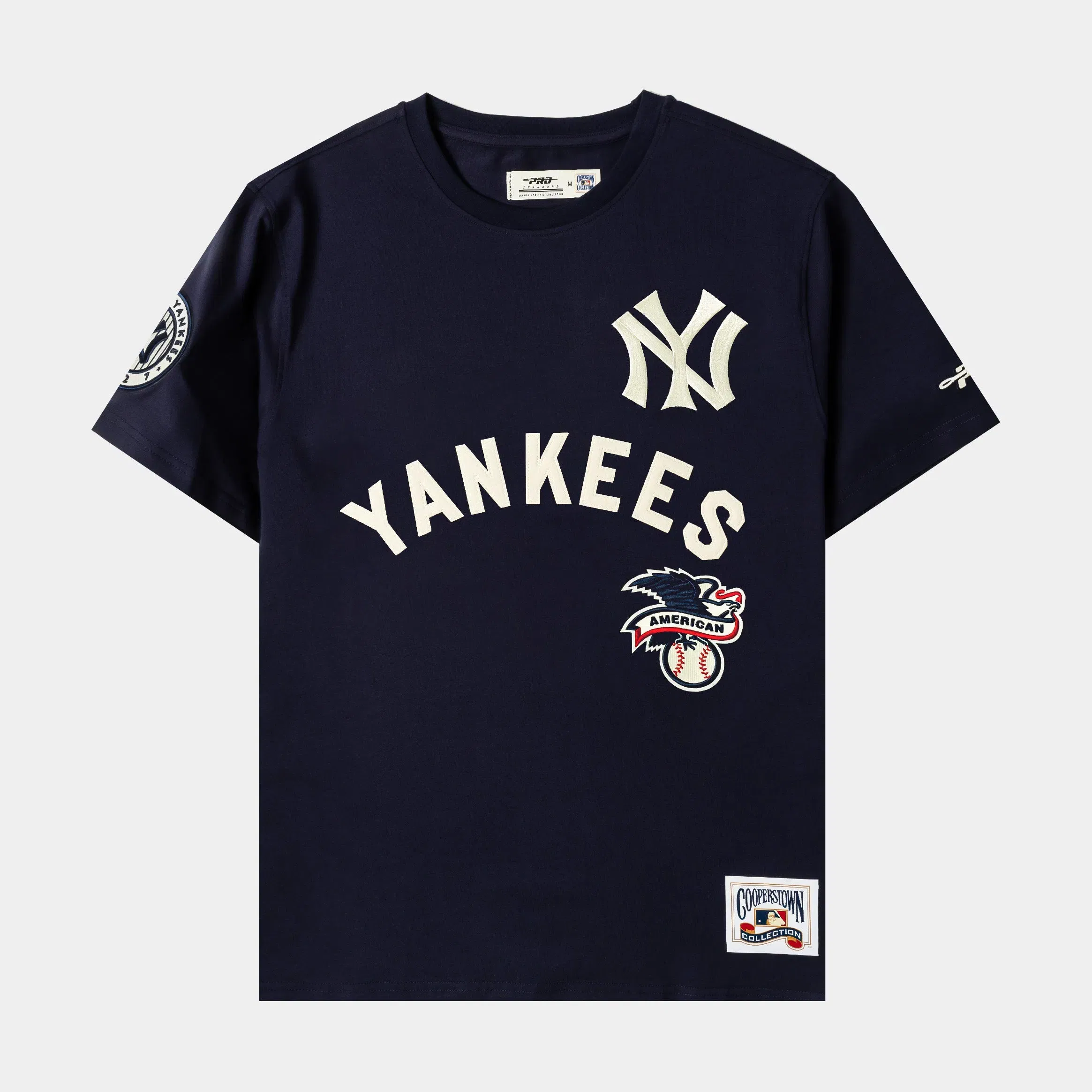 PRO STANDARD New York Yankees Modern Original Mens Short Sleeve Shirt (Navy/White)